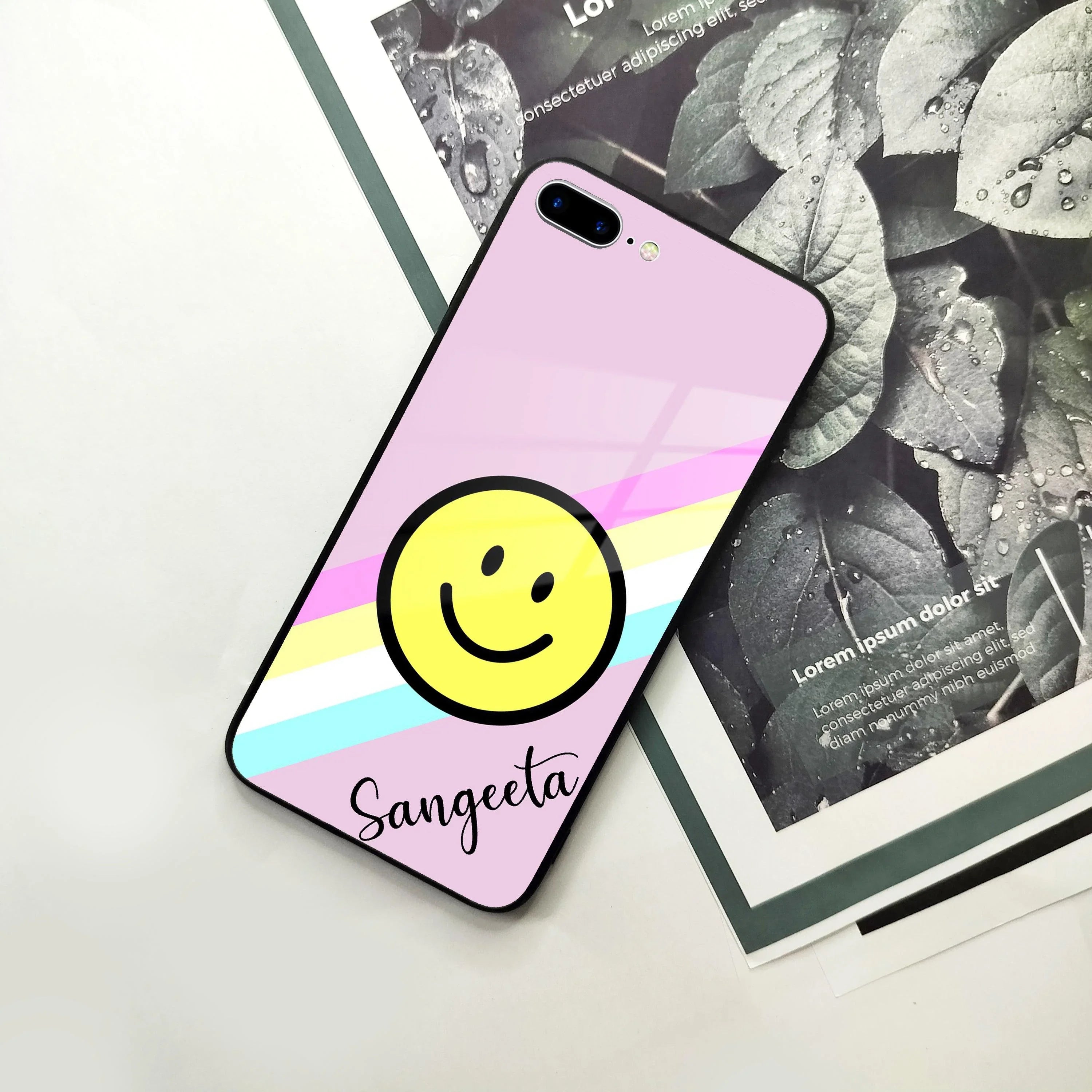 Smiley Glass Case Cover For iPhone - ShopOnCliQ