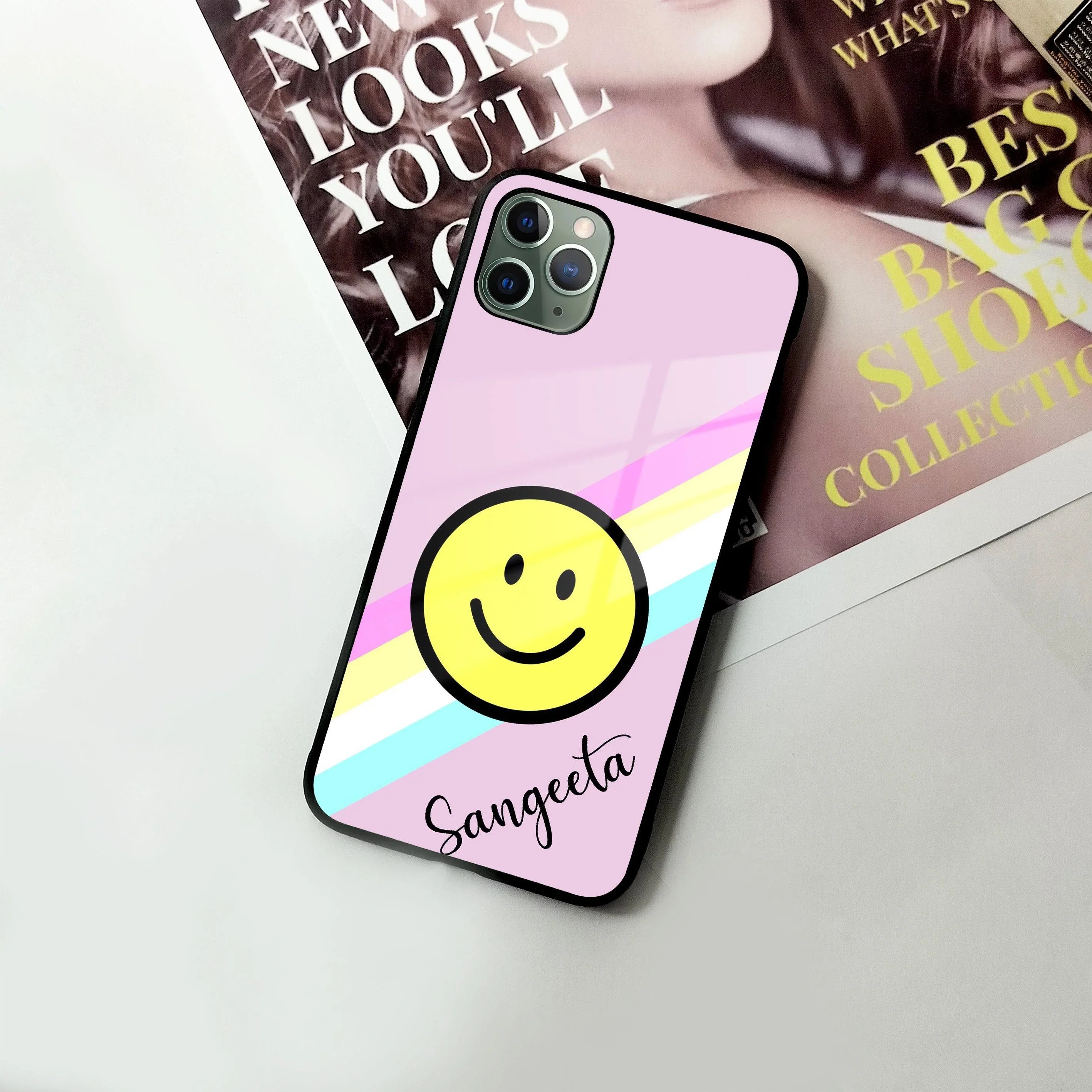 Smiley Glass Case Cover For iPhone - ShopOnCliQ