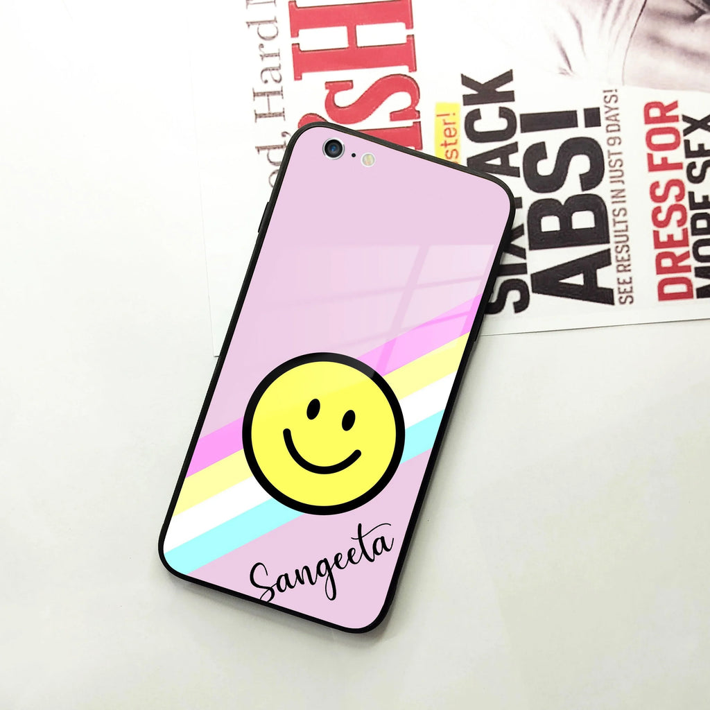 Smiley Glass Case Cover For iPhone - ShopOnCliQ