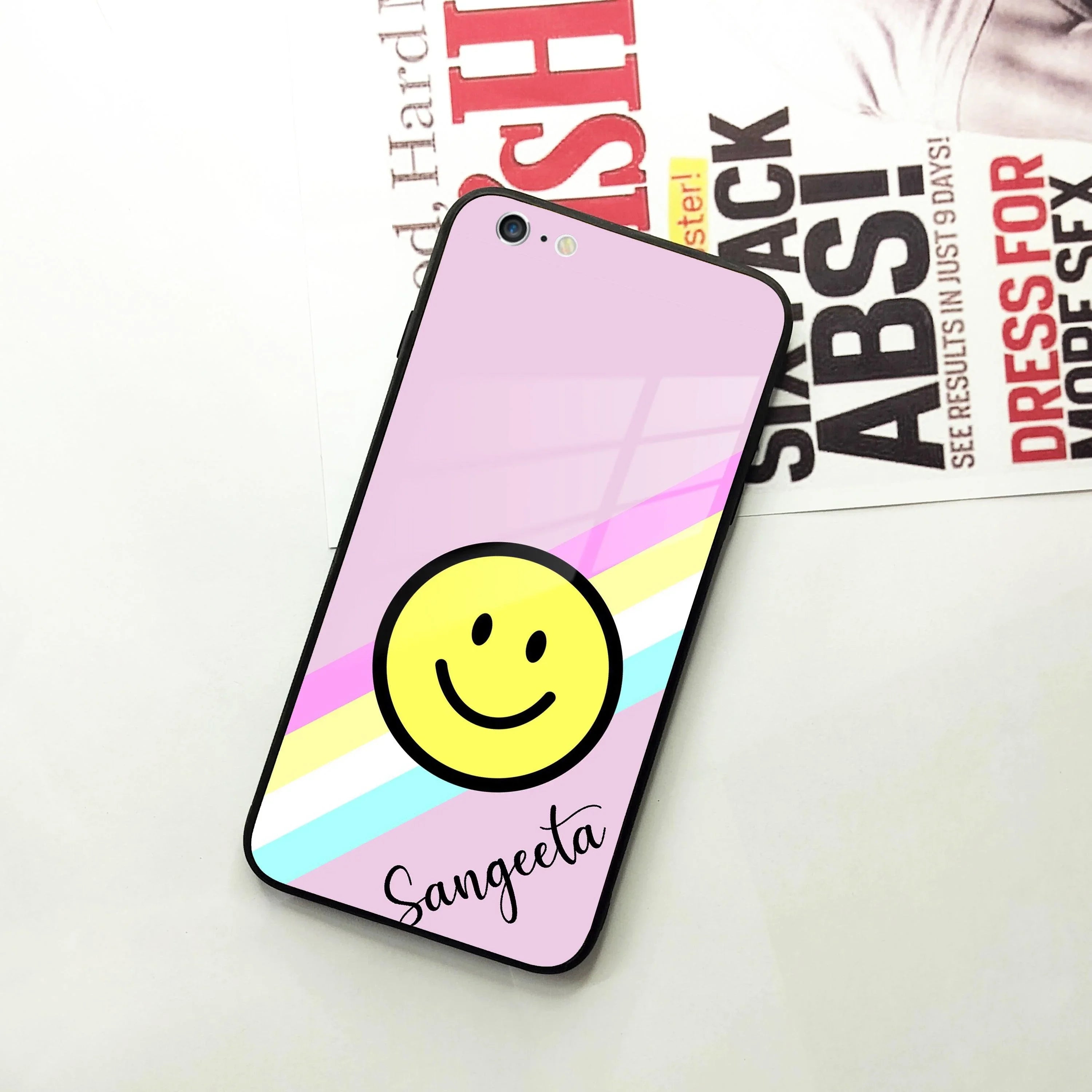 Smiley Glass Case Cover For iPhone - ShopOnCliQ