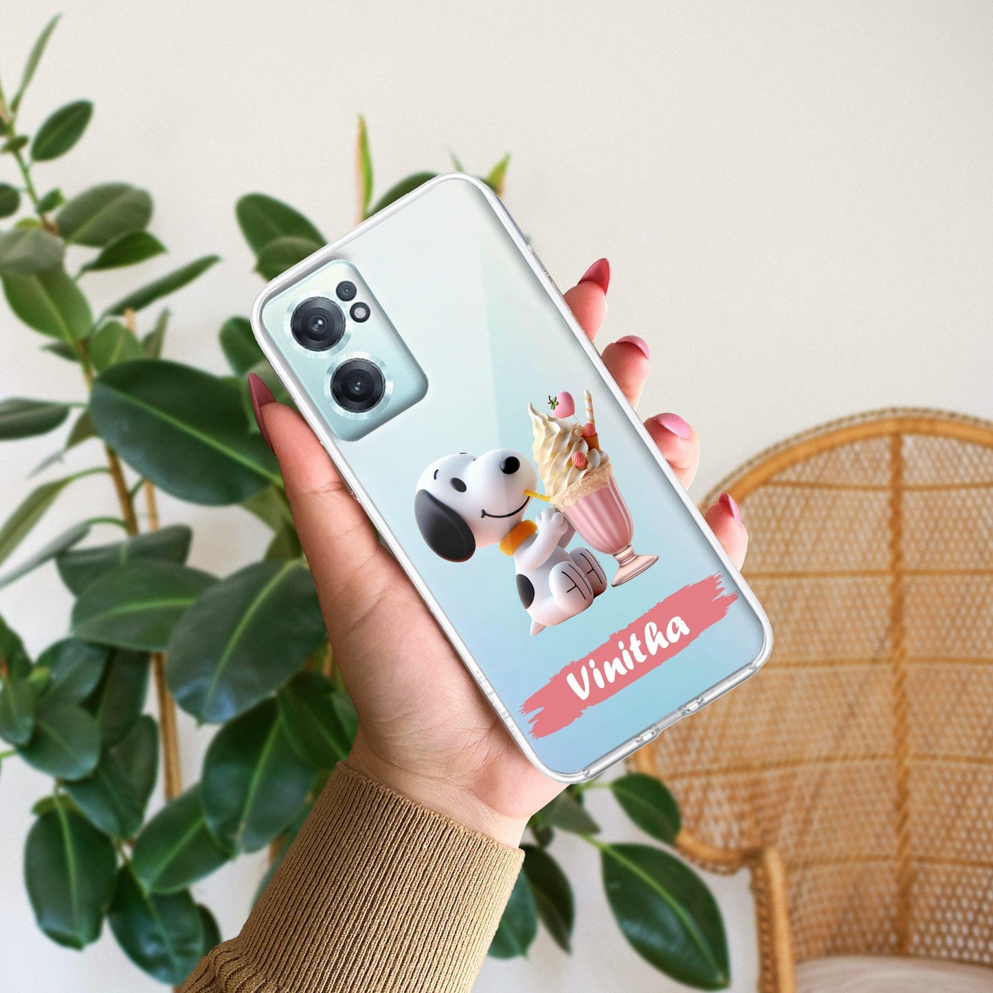 Snoopy Customize Transparent Silicon Case For OnePlus