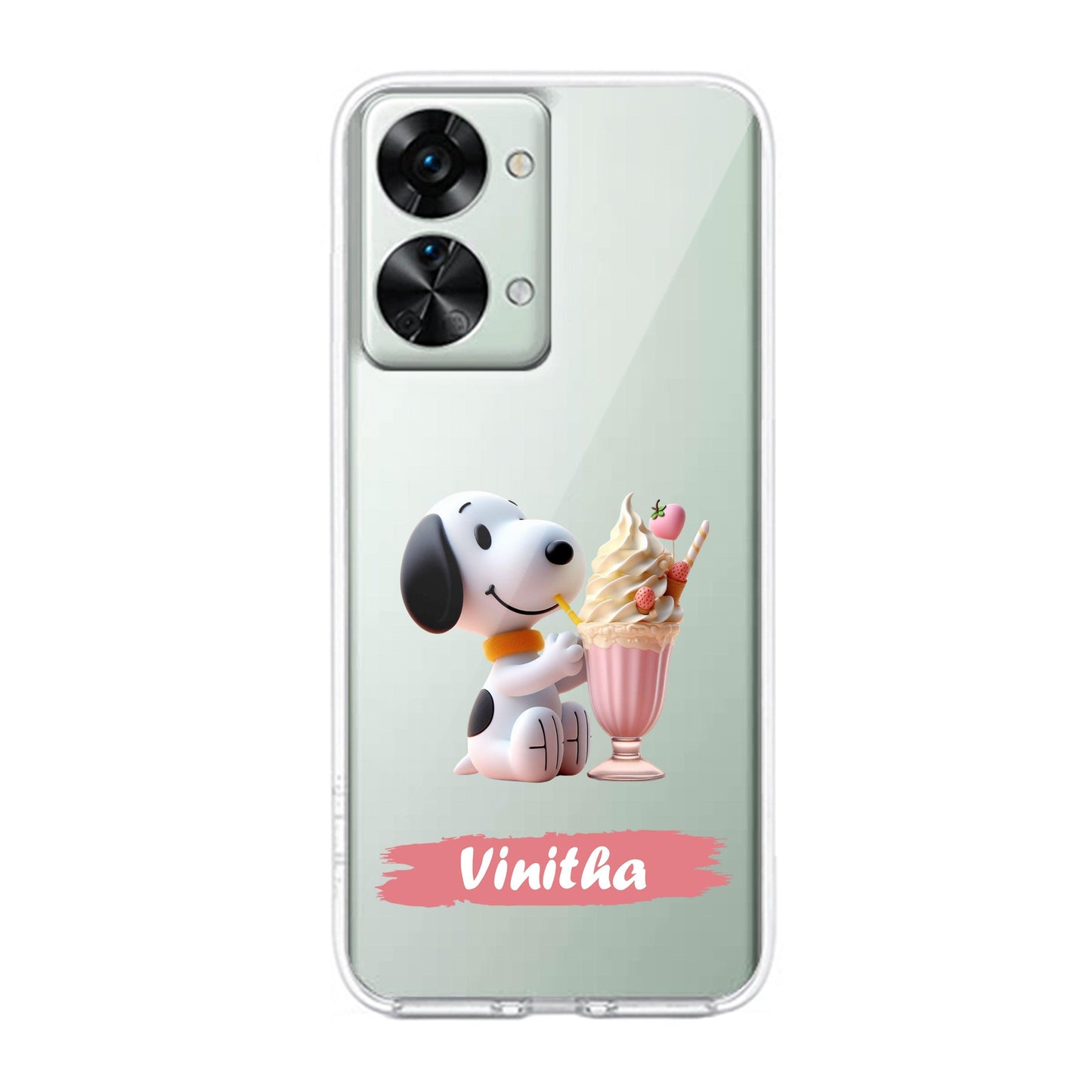 Snoopy Customize Transparent Silicon Case For OnePlus