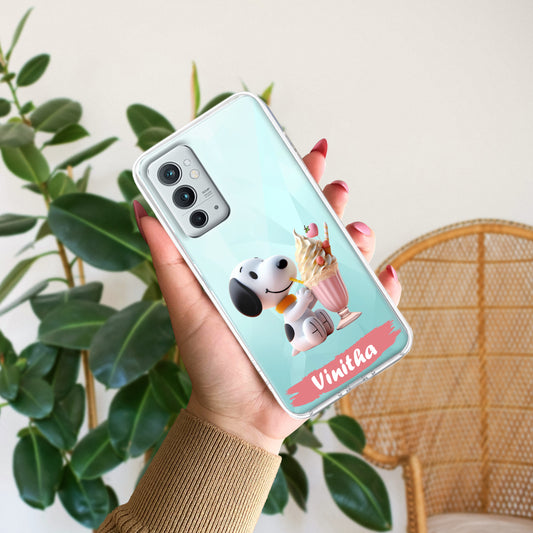 Snoopy Customize Transparent Silicon Case For OnePlus ShopOnCliQ