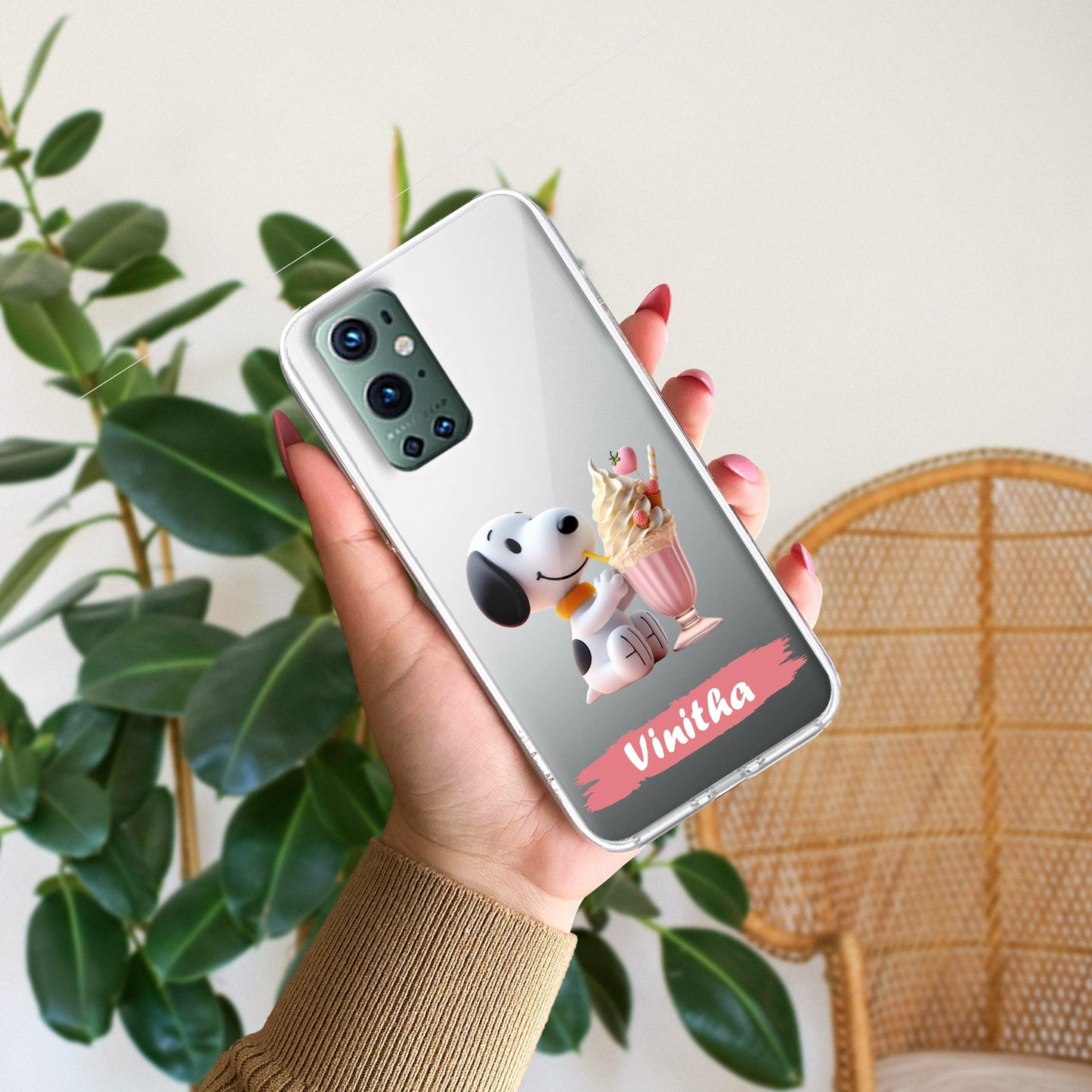 Snoopy Customize Transparent Silicon Case For OnePlus