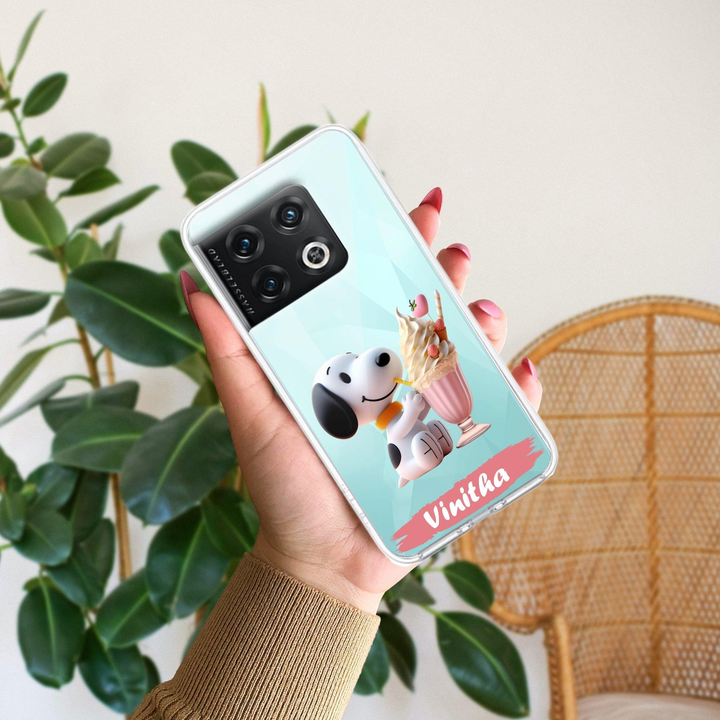Snoopy Customize Transparent Silicon Case For OnePlus