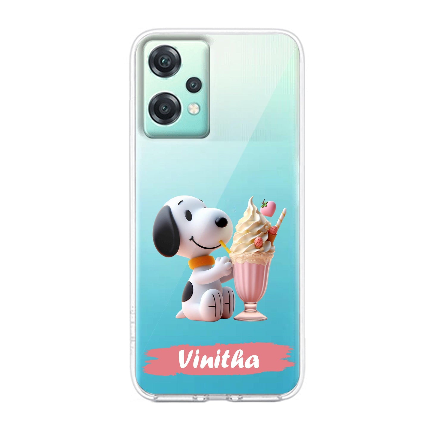 Snoopy Customize Transparent Silicon Case For OnePlus