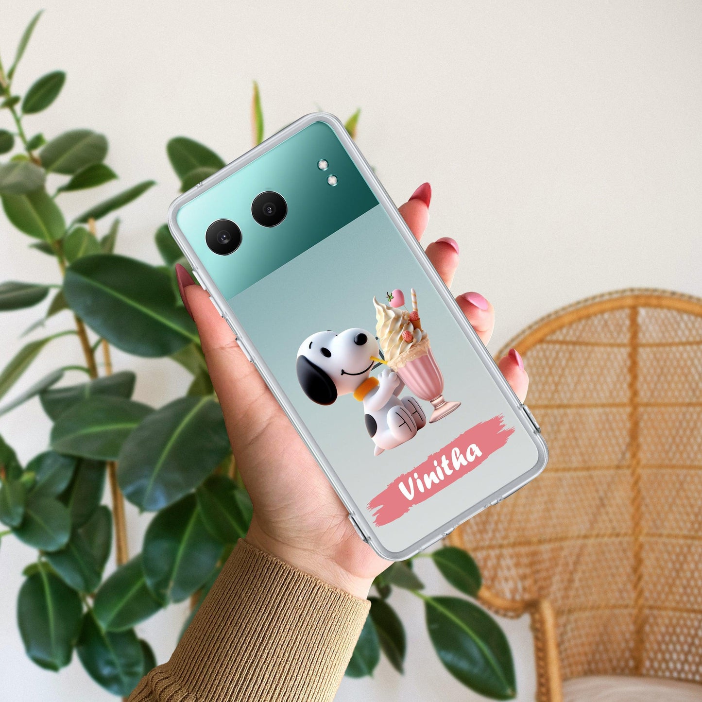 Snoopy Customize Transparent Silicon Case For OnePlus