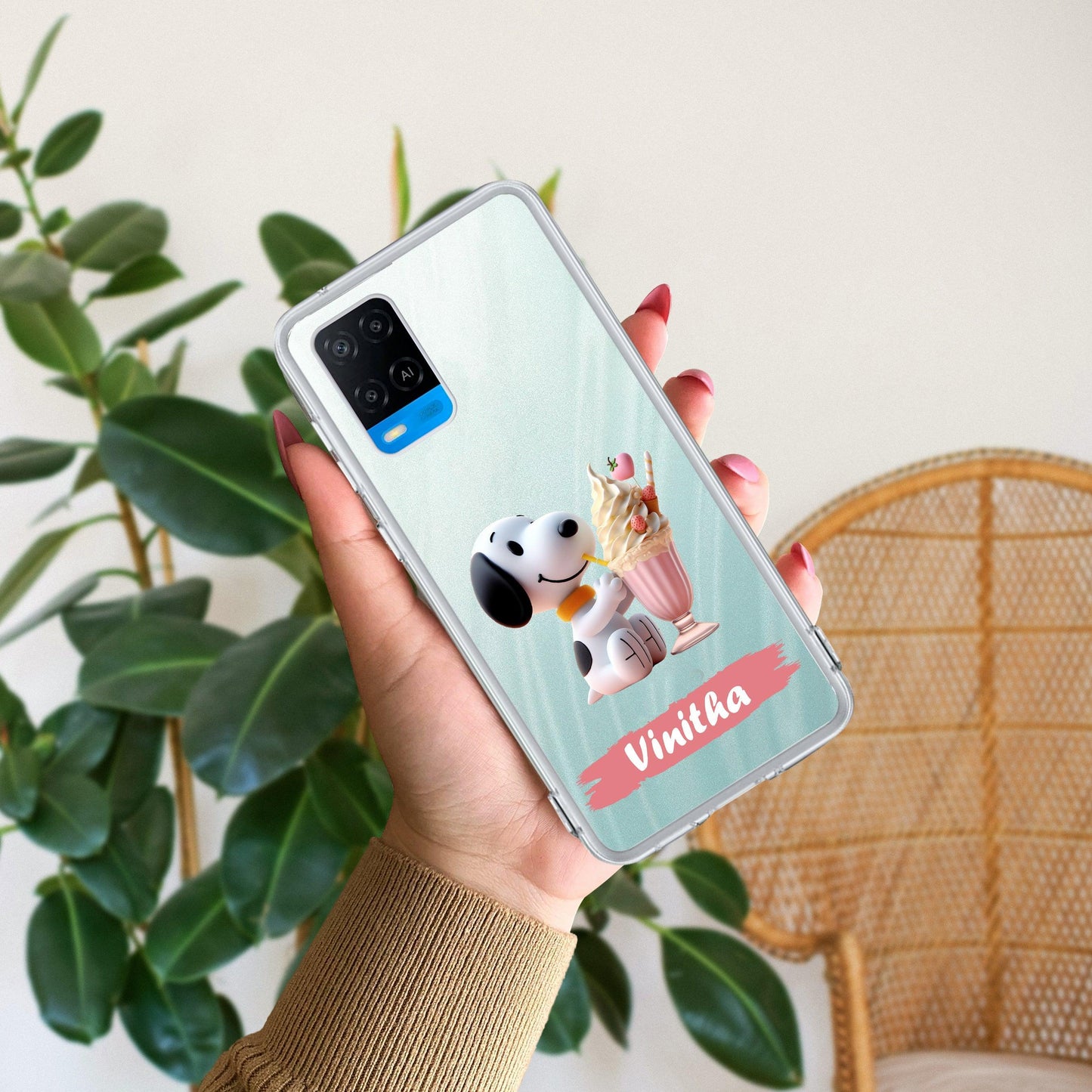 Snoopy Customize Transparent Silicon Case For Oppo - ShopOnCliQ