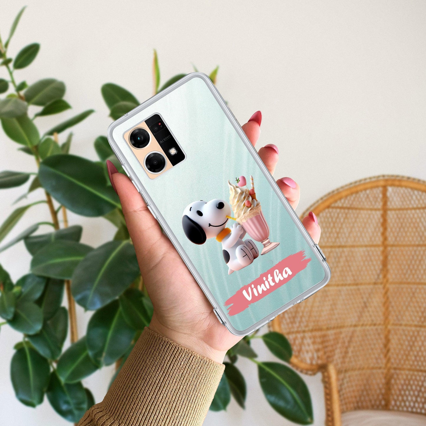 Snoopy Customize Transparent Silicon Case For Oppo - ShopOnCliQ
