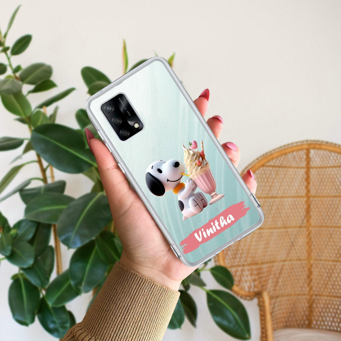 Snoopy Customize Transparent Silicon Case For Oppo - ShopOnCliQ