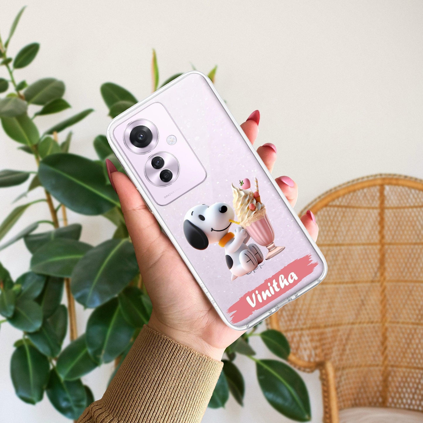 Snoopy Customize Transparent Silicon Case For Oppo - ShopOnCliQ