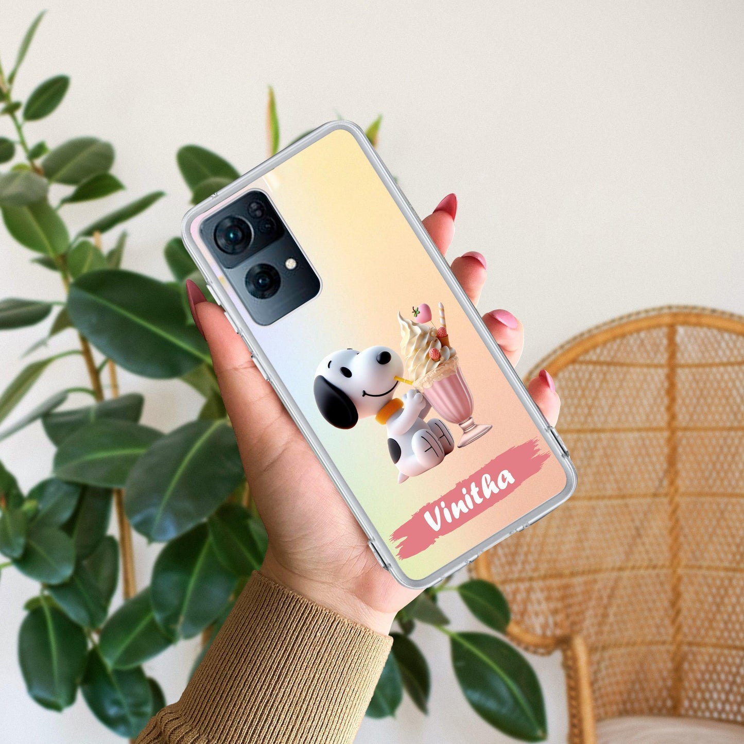 Snoopy Customize Transparent Silicon Case For Oppo - ShopOnCliQ