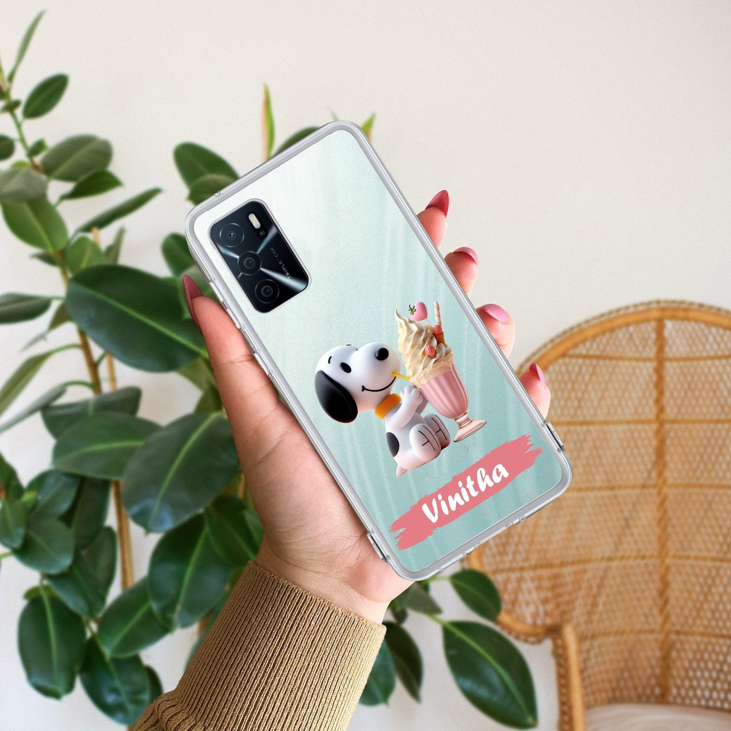 Snoopy Customize Transparent Silicon Case For Oppo - ShopOnCliQ