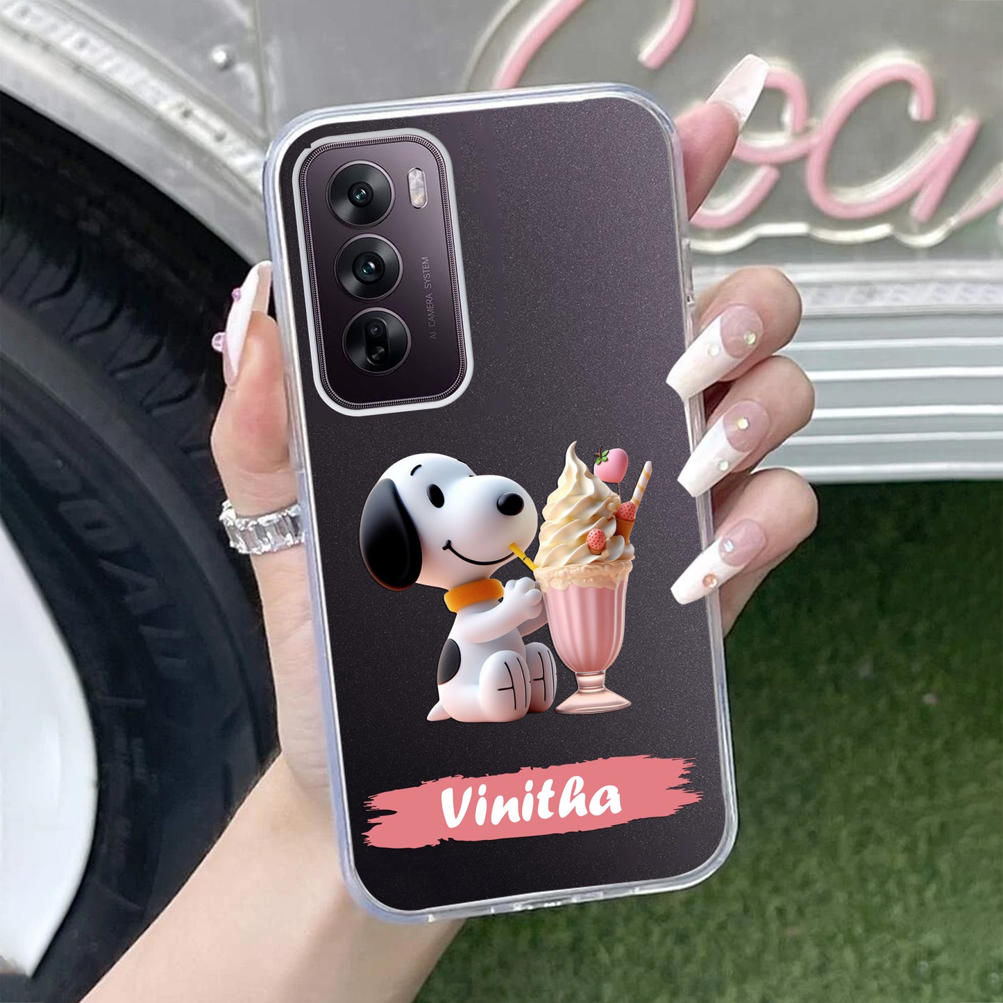 Snoopy Customize Transparent Silicon Case For Oppo ShopOnCliQ