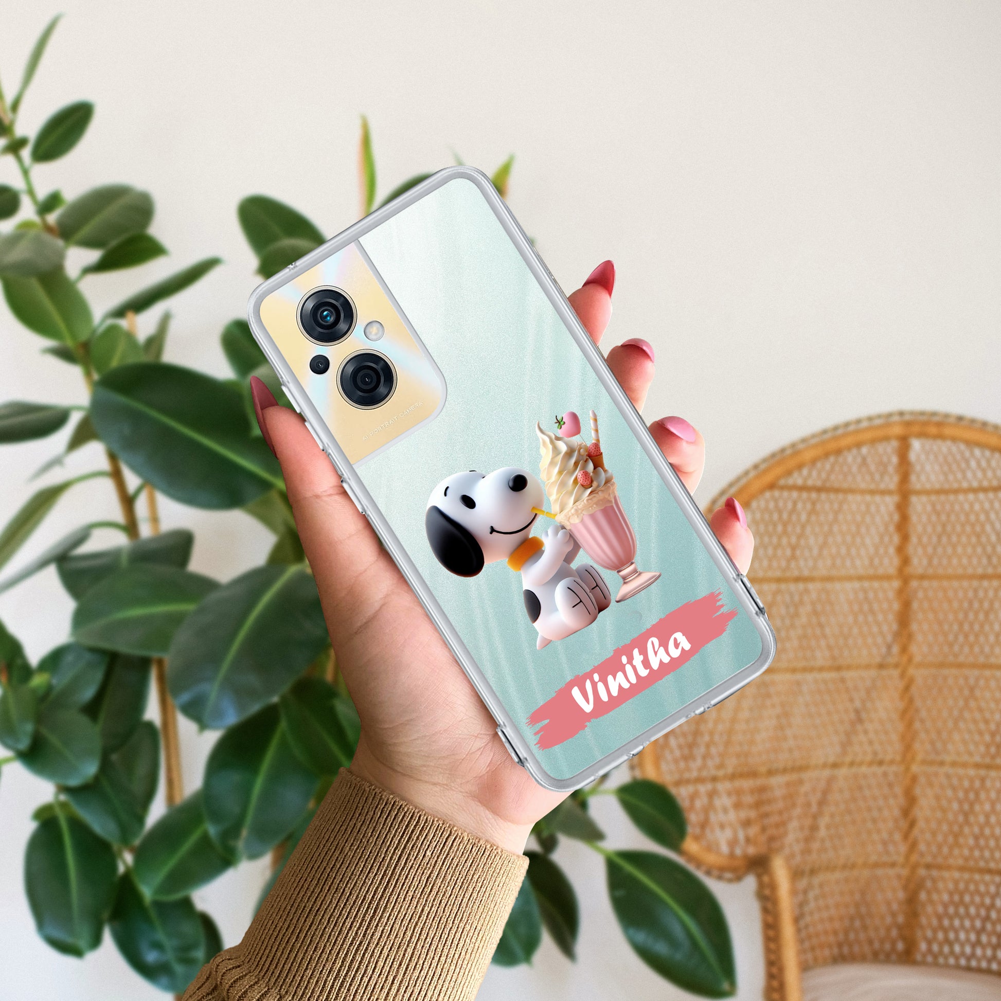 Snoopy Customize Transparent Silicon Case For Oppo ShopOnCliQ