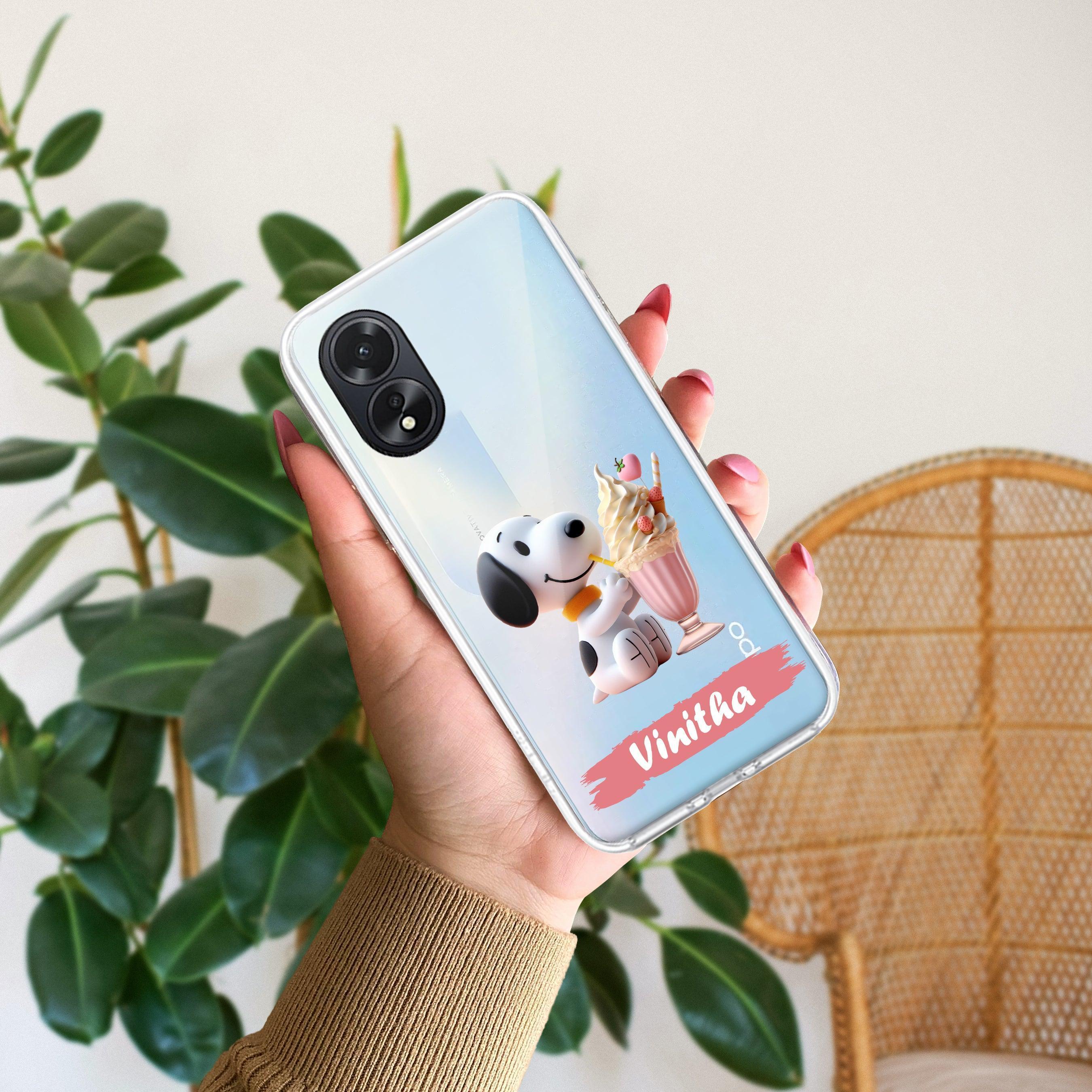 Snoopy Customize Anti Yellow Case For Oppo F17