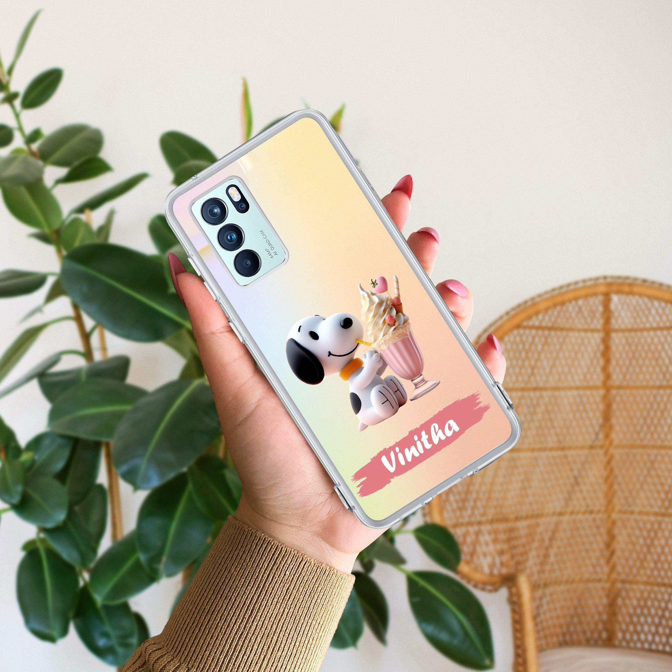 Snoopy Customize Anti Yellow Case For Oppo Reno 6 Pro 5G