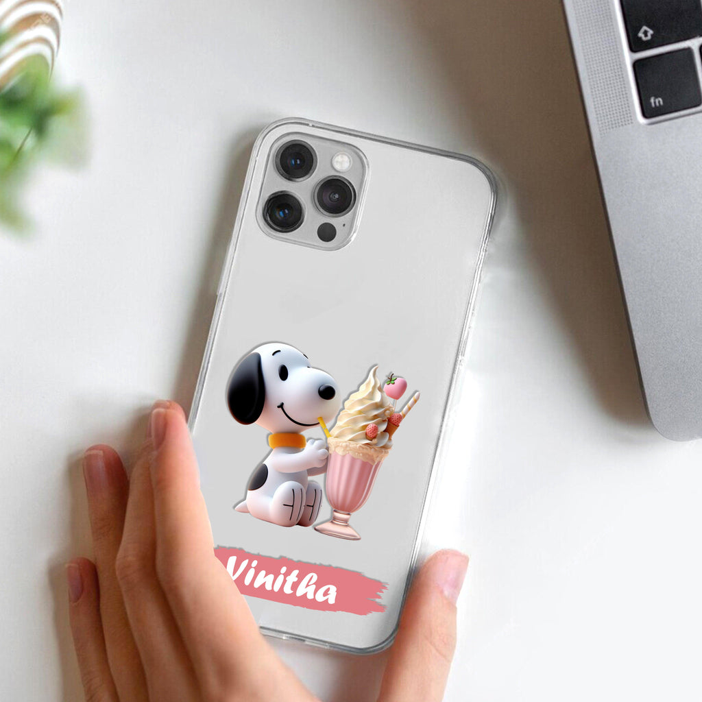 Snoopy Customize Transparent Silicon Case For Poco - ShopOnCliQ