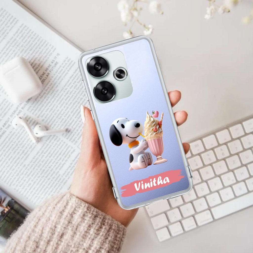 Snoopy Customize Transparent Silicon Case For Poco - ShopOnCliQ