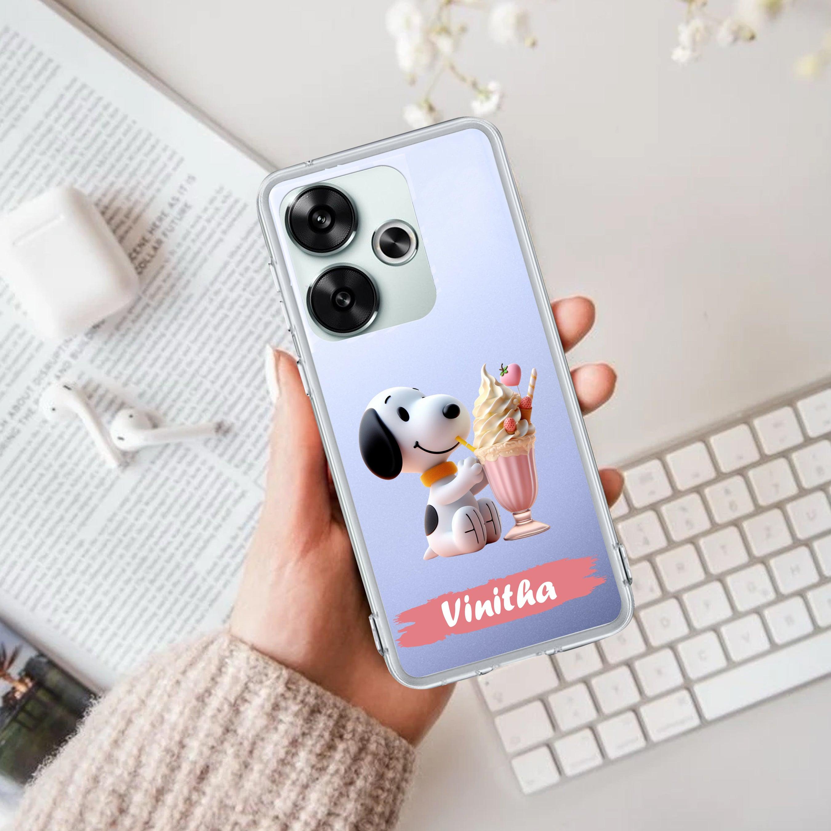 Snoopy Customize Transparent Silicon Case For Poco - ShopOnCliQ
