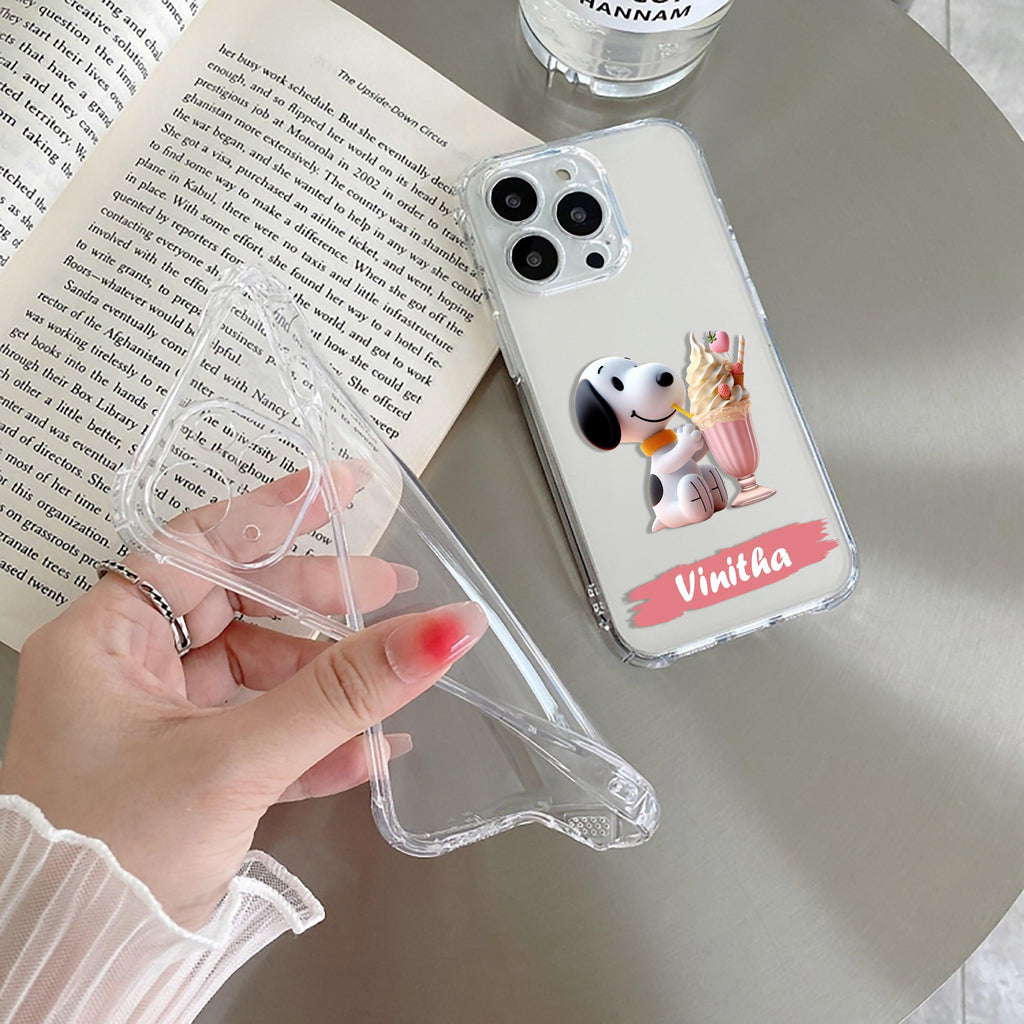Snoopy Customize Transparent Silicon Case For Poco - ShopOnCliQ