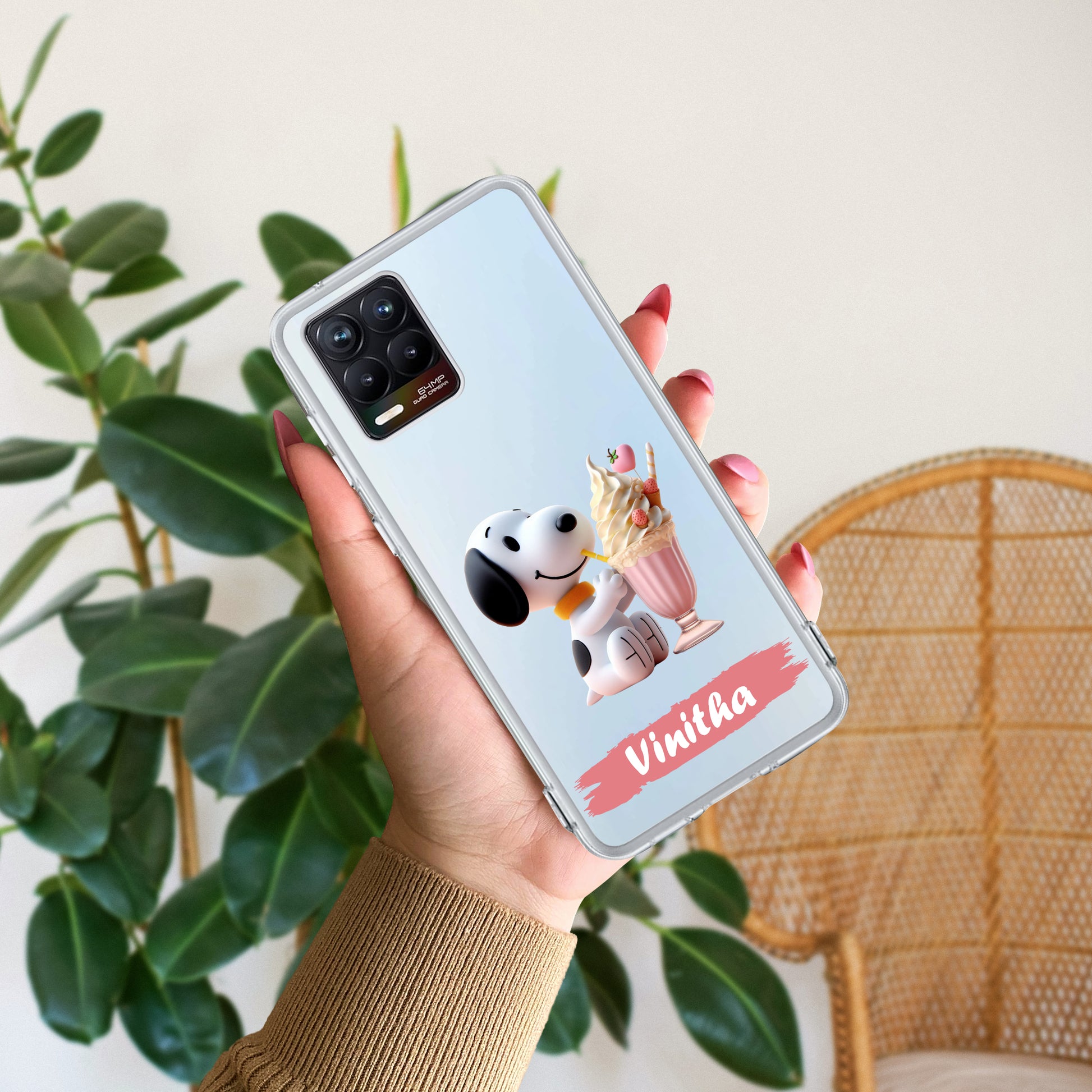 Snoopy Customize Transparent Silicon Case For Realme/Narzo - ShopOnCliQ