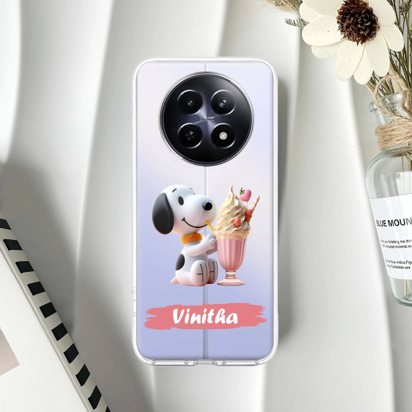 Snoopy Customize Transparent Silicon Case For Realme/Narzo ShopOnCliQ