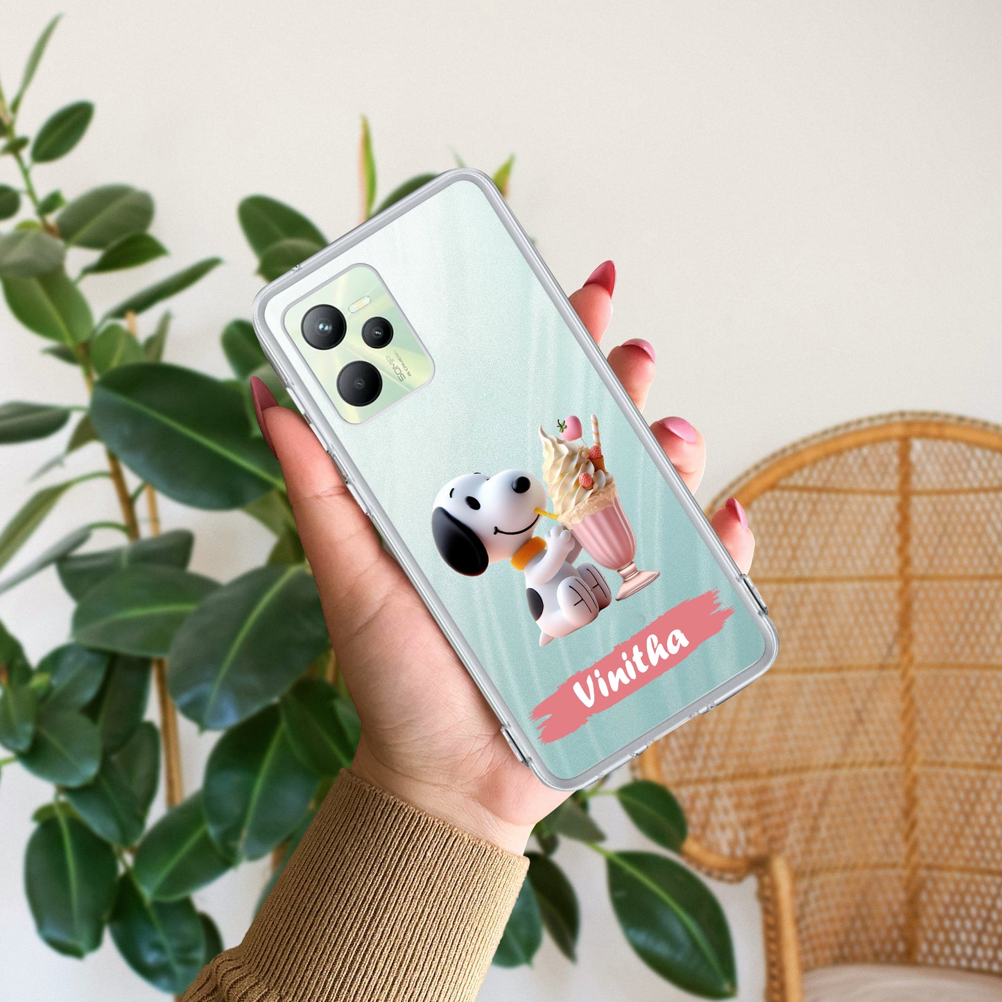 Snoopy Customize Transparent Silicon Case For Realme/Narzo - ShopOnCliQ