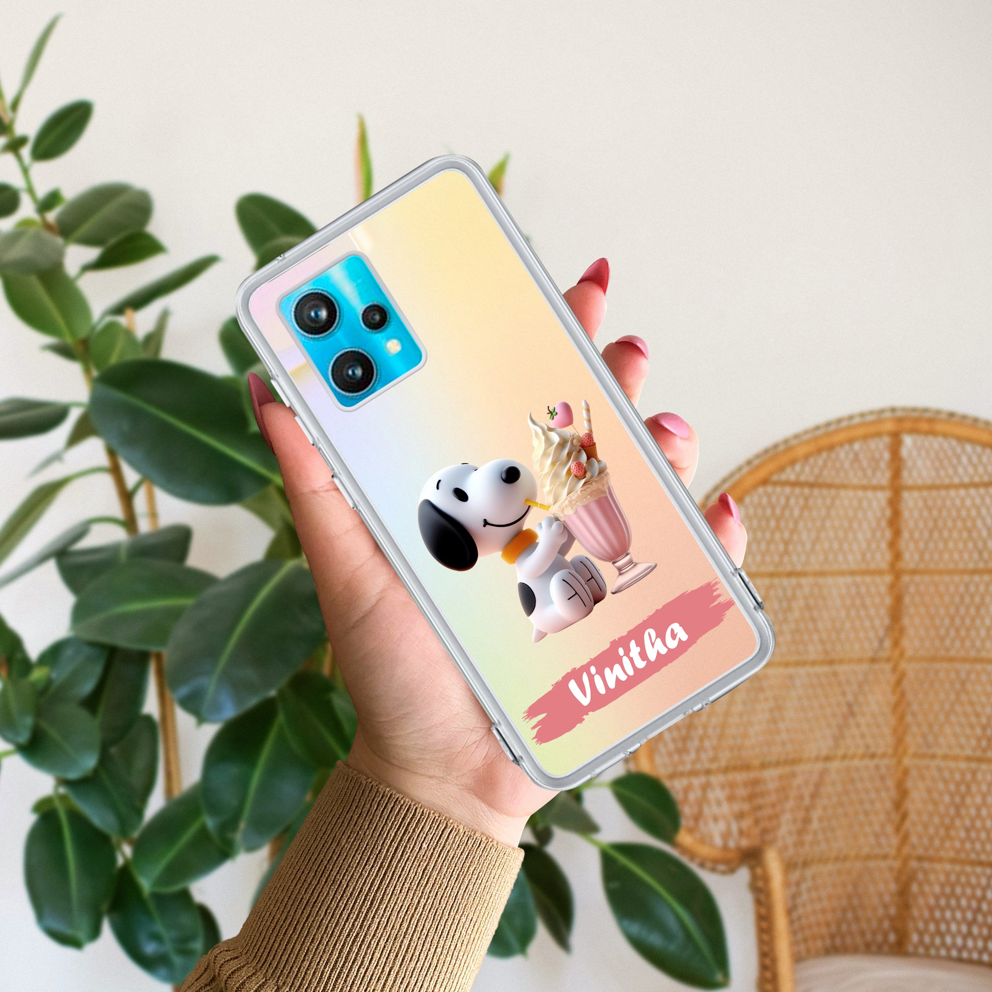 Snoopy Customize Transparent Silicon Case For Realme/Narzo - ShopOnCliQ