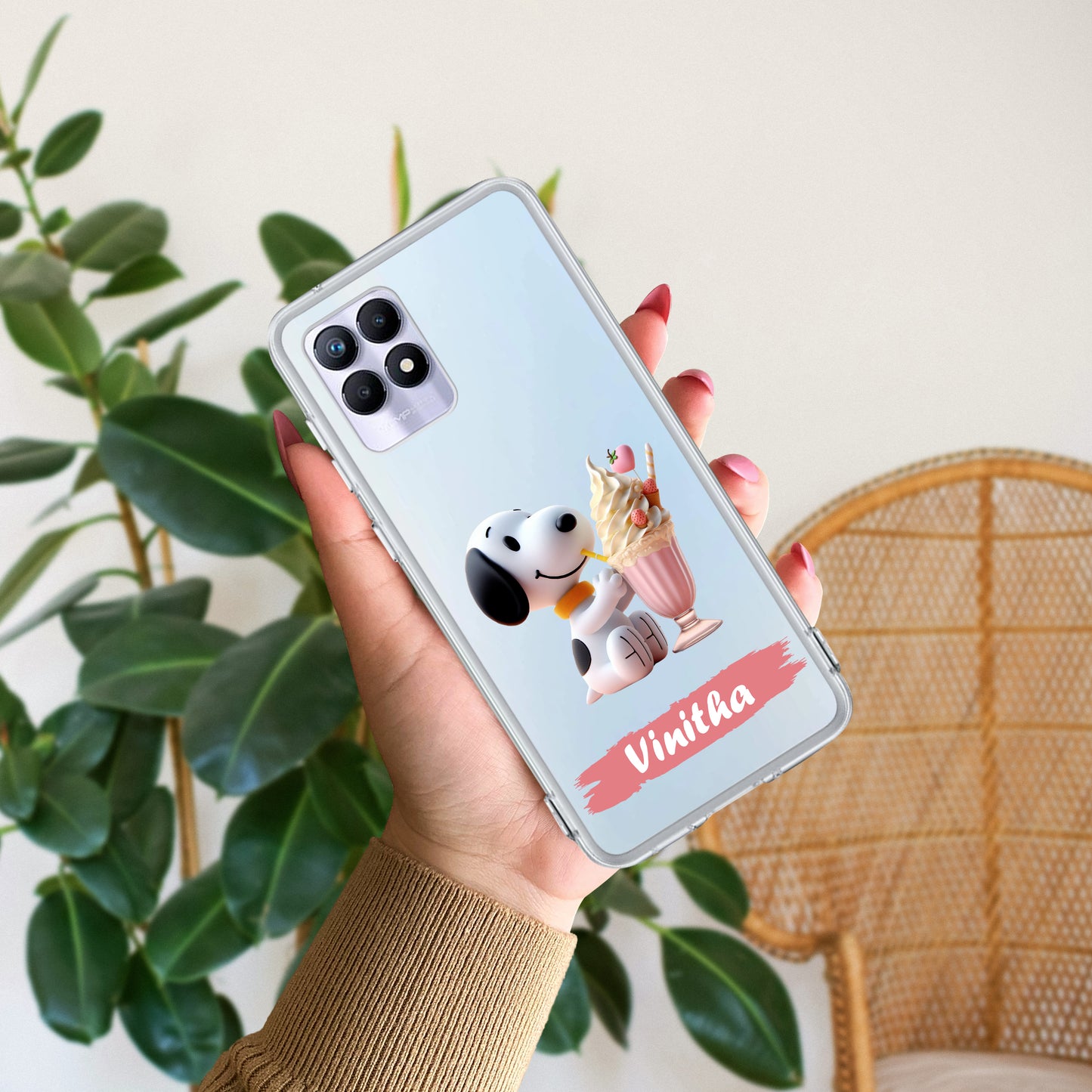 Snoopy Customize Transparent Silicon Case For Realme/Narzo - ShopOnCliQ