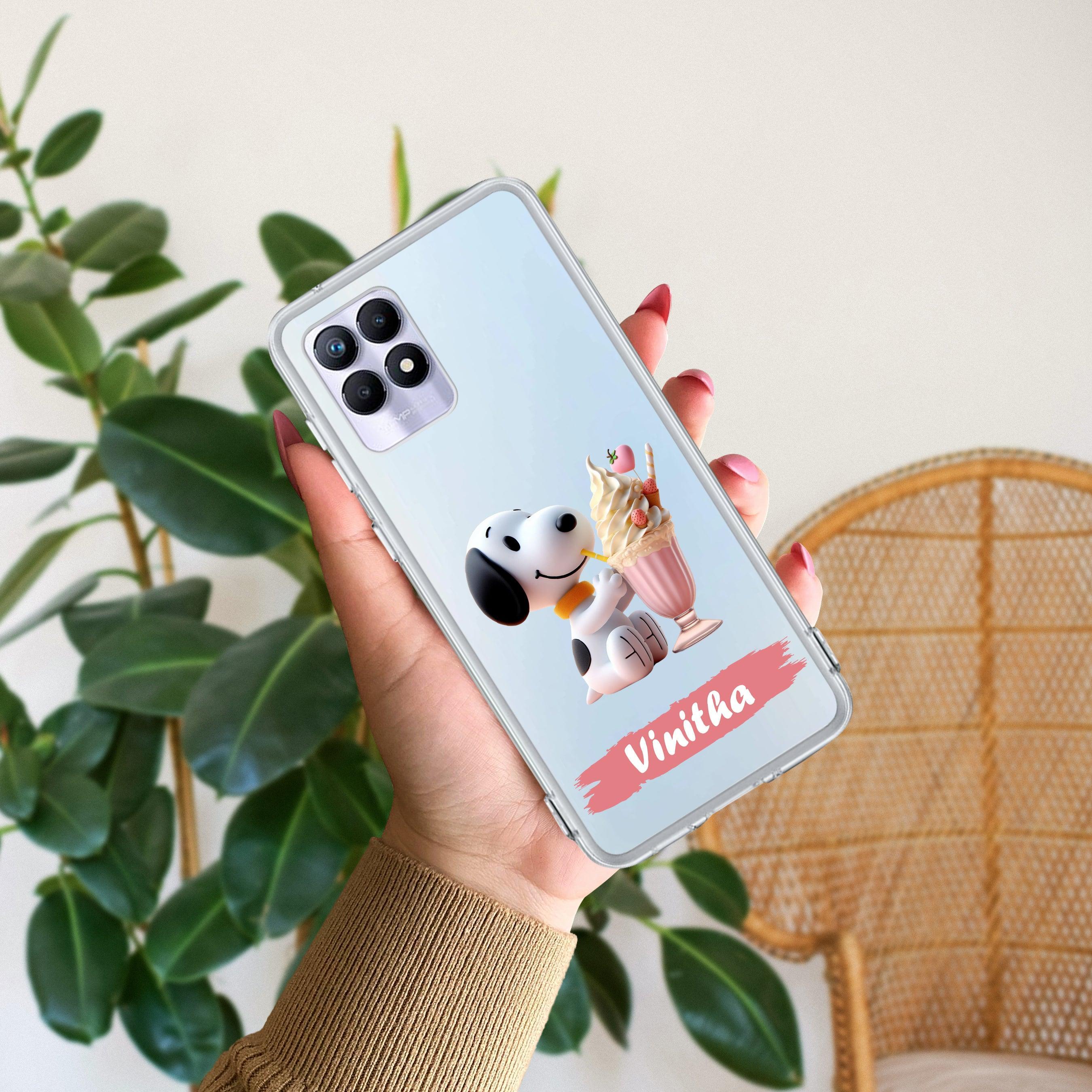 Snoopy Customize Anti Yelllow Case For Realme 8i / Realme Narzo 50