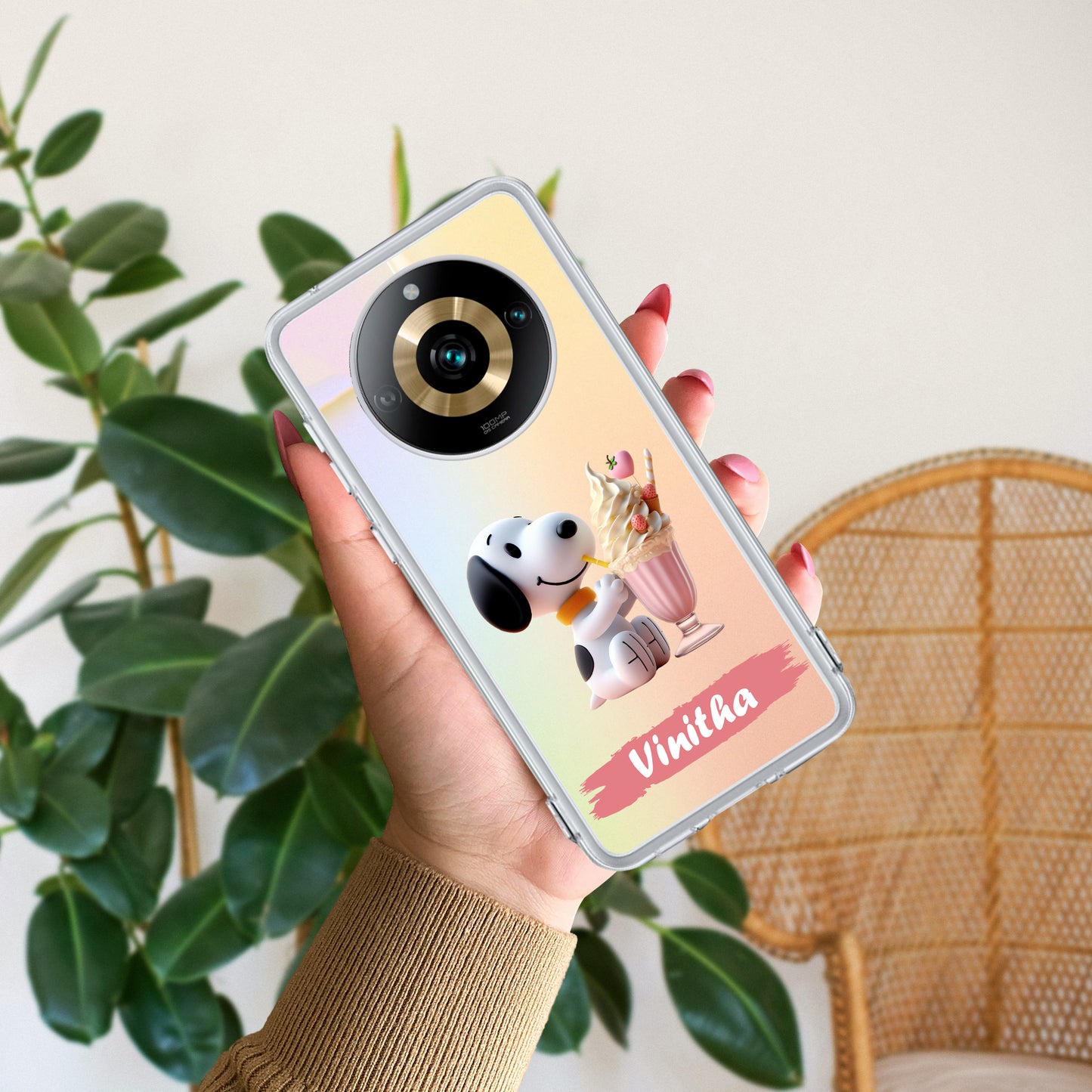 Snoopy Customize Transparent Silicon Case For Realme/Narzo ShopOnCliQ