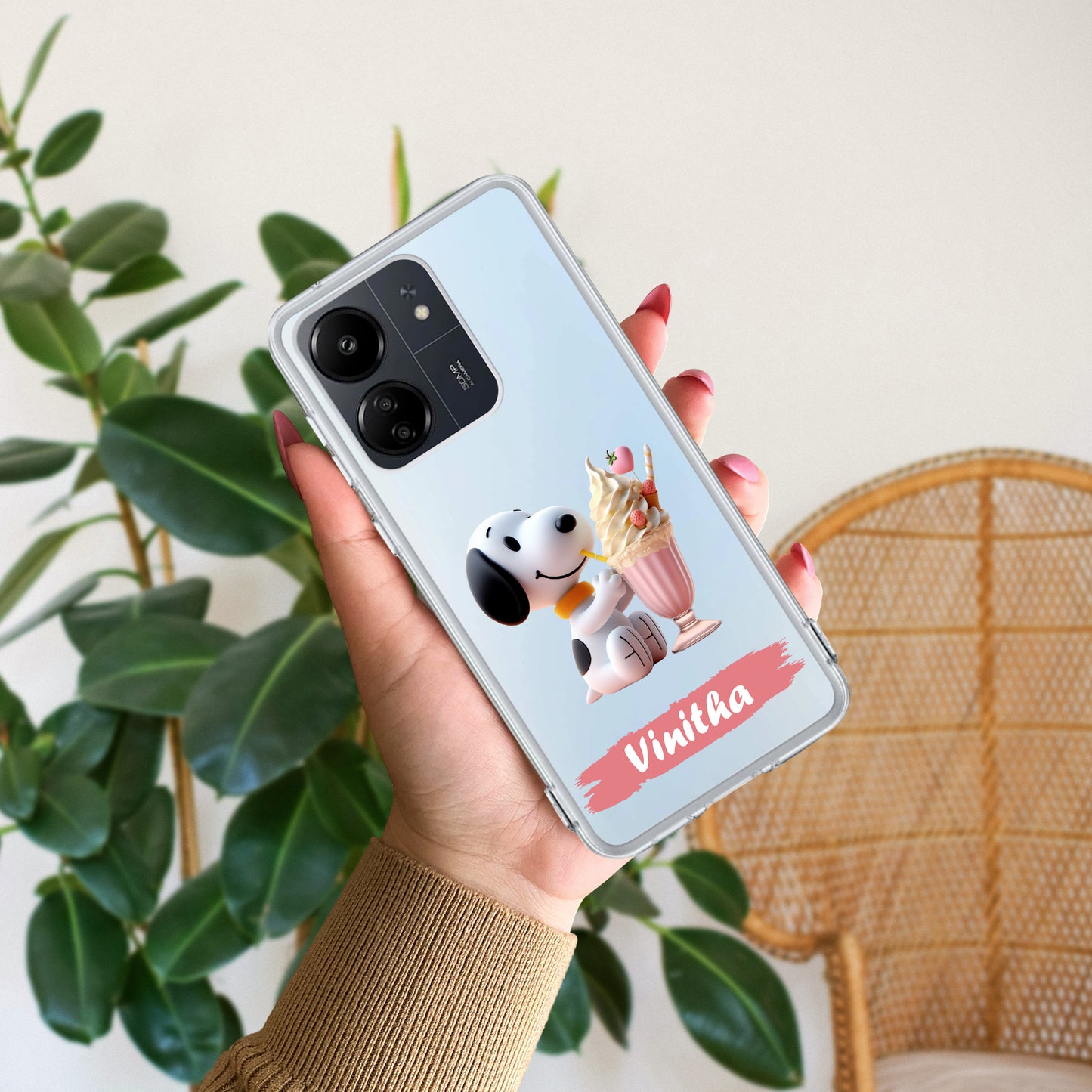 Snoopy Customize Transparent Silicon Case For Redmi/Xiaomi ShopOnCliQ