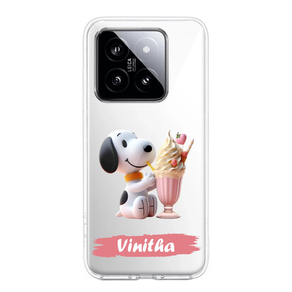 Snoopy Customize Transparent Silicon Case For Redmi Note 13 Pro 5G