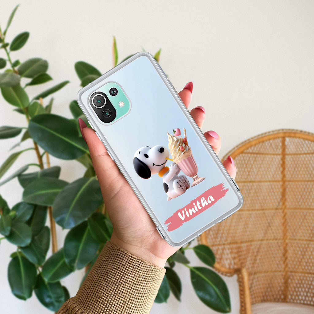 Snoopy Customize Transparent Silicon Case For Xiaomi 12 Pro 5G