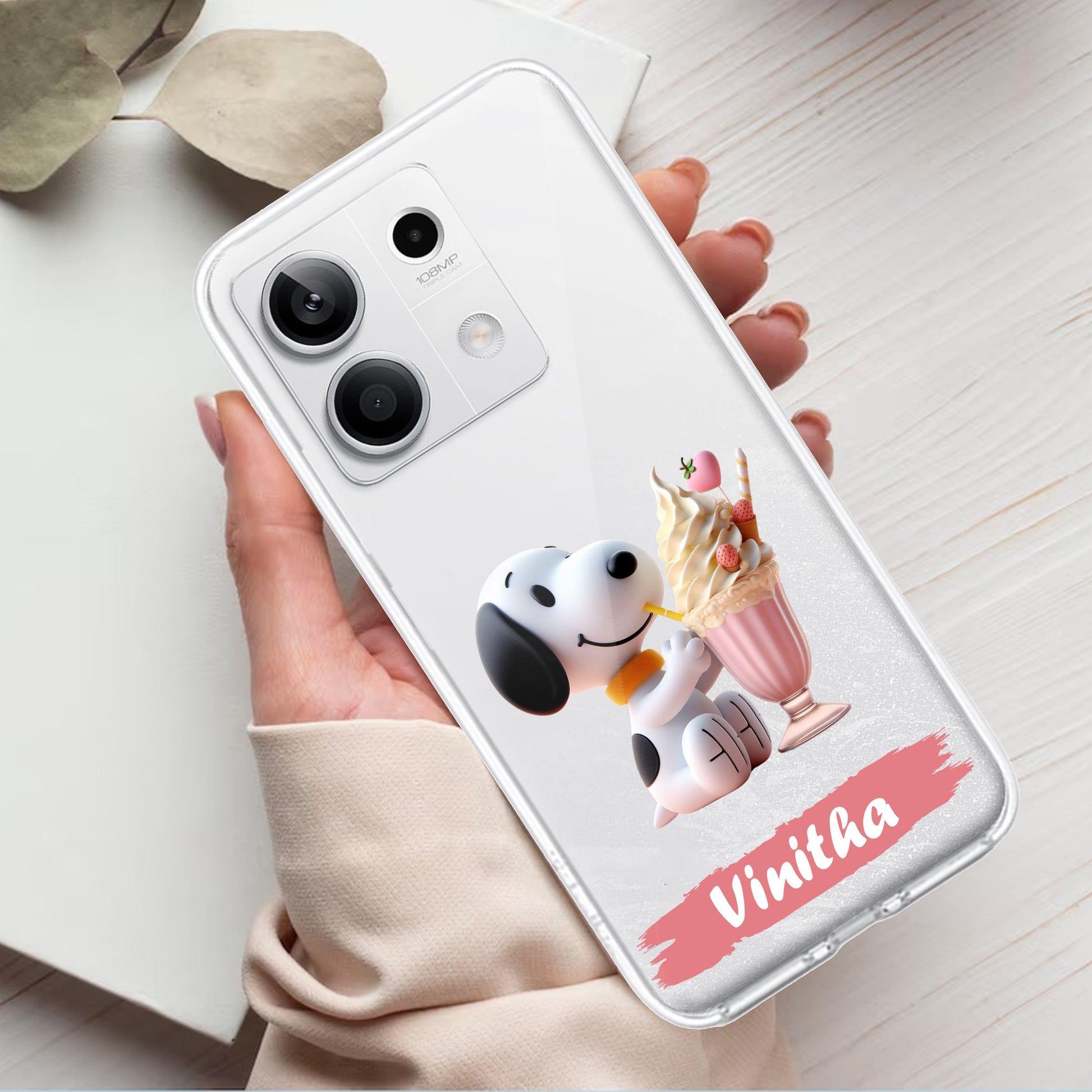 Snoopy Customize Transparent Silicon Case For Redmi/Xiaomi ShopOnCliQ