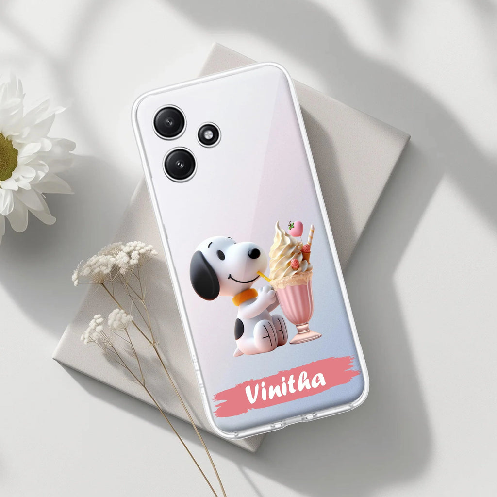 Snoopy Customize Transparent Silicon Case For Redmi 13 5G