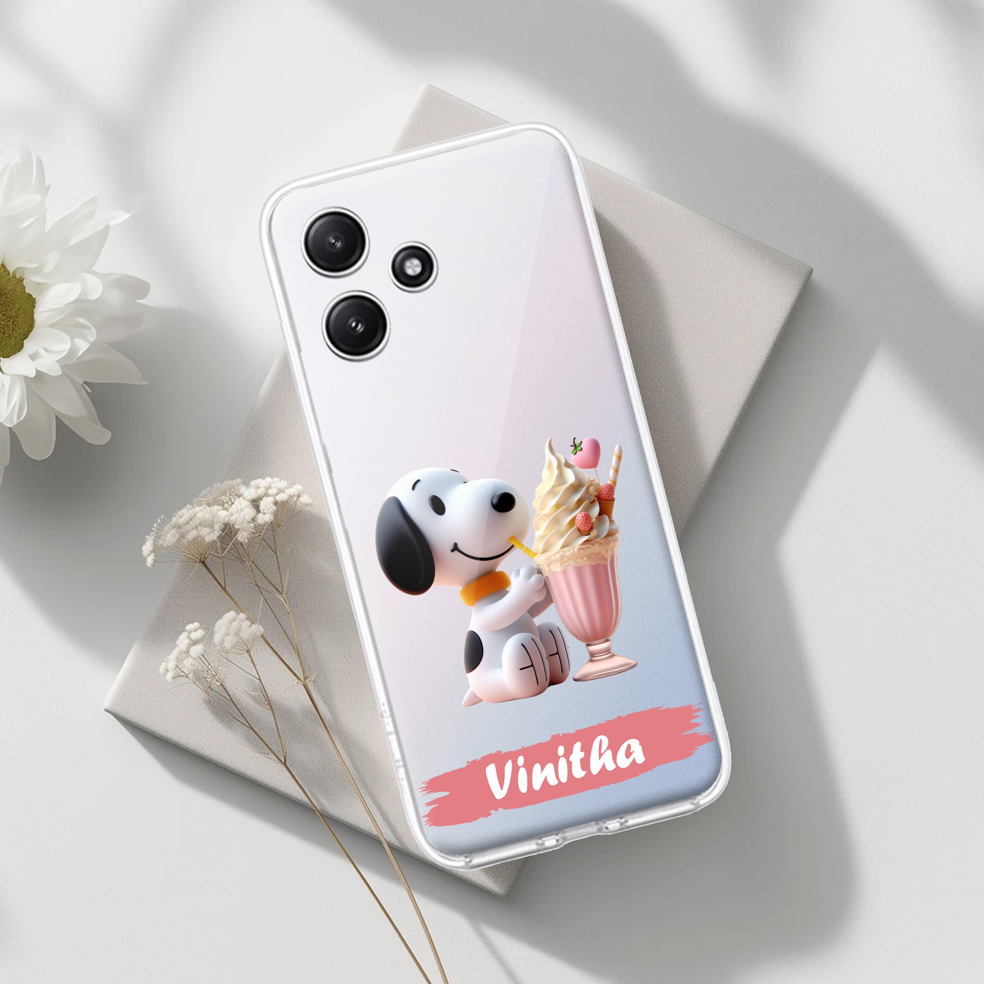 Snoopy Customize Transparent Silicon Case For Redmi/Xiaomi ShopOnCliQ