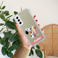 Snoopy Customize Anti Yellow Case For Samsung Galaxy S22 Plus 5G