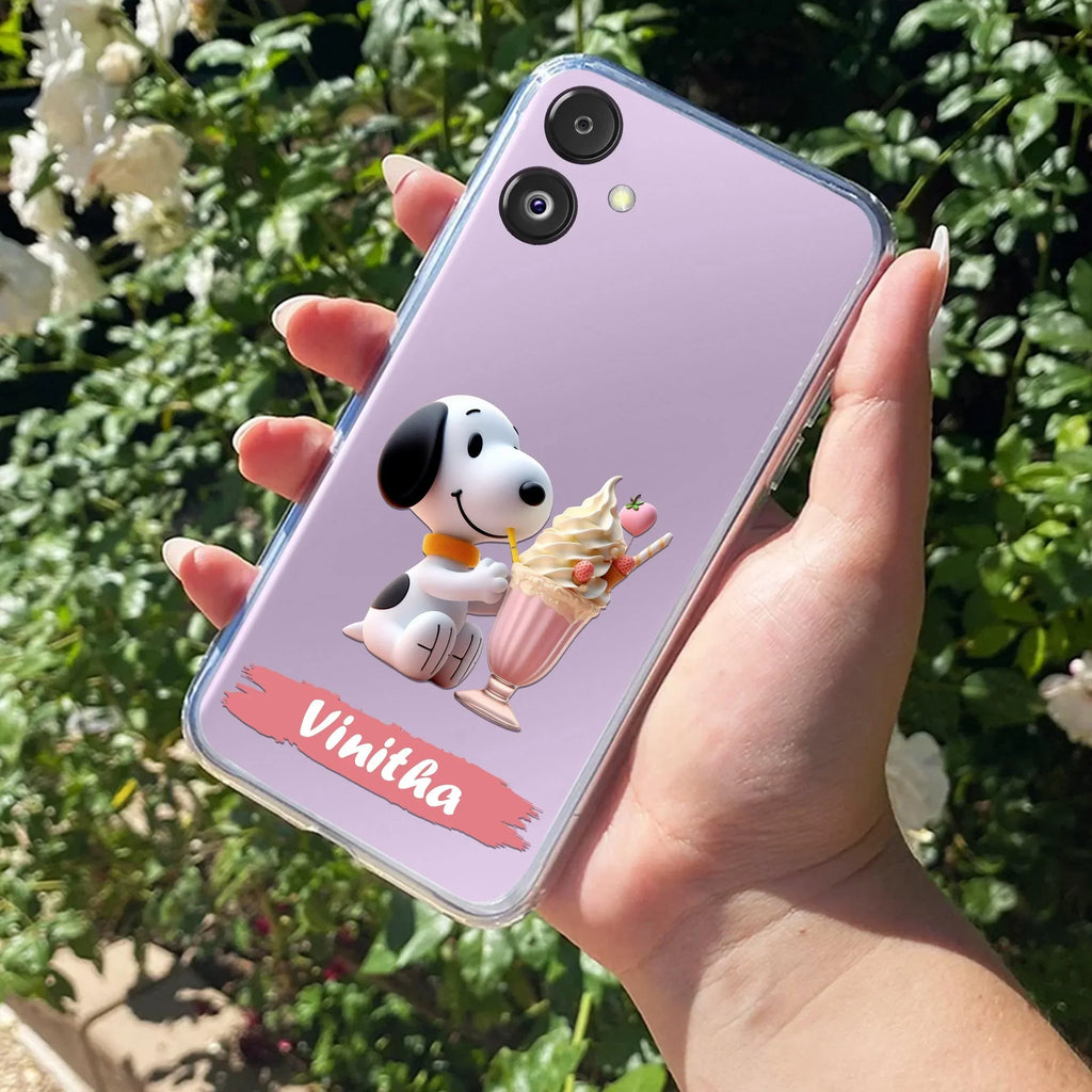Snoopy Customize Transparent Silicon Case For Samsung Galaxy A05s 5G