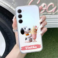 Snoopy Customize Anti Yellow Case For Samsung Galaxy S23 Plus 5G