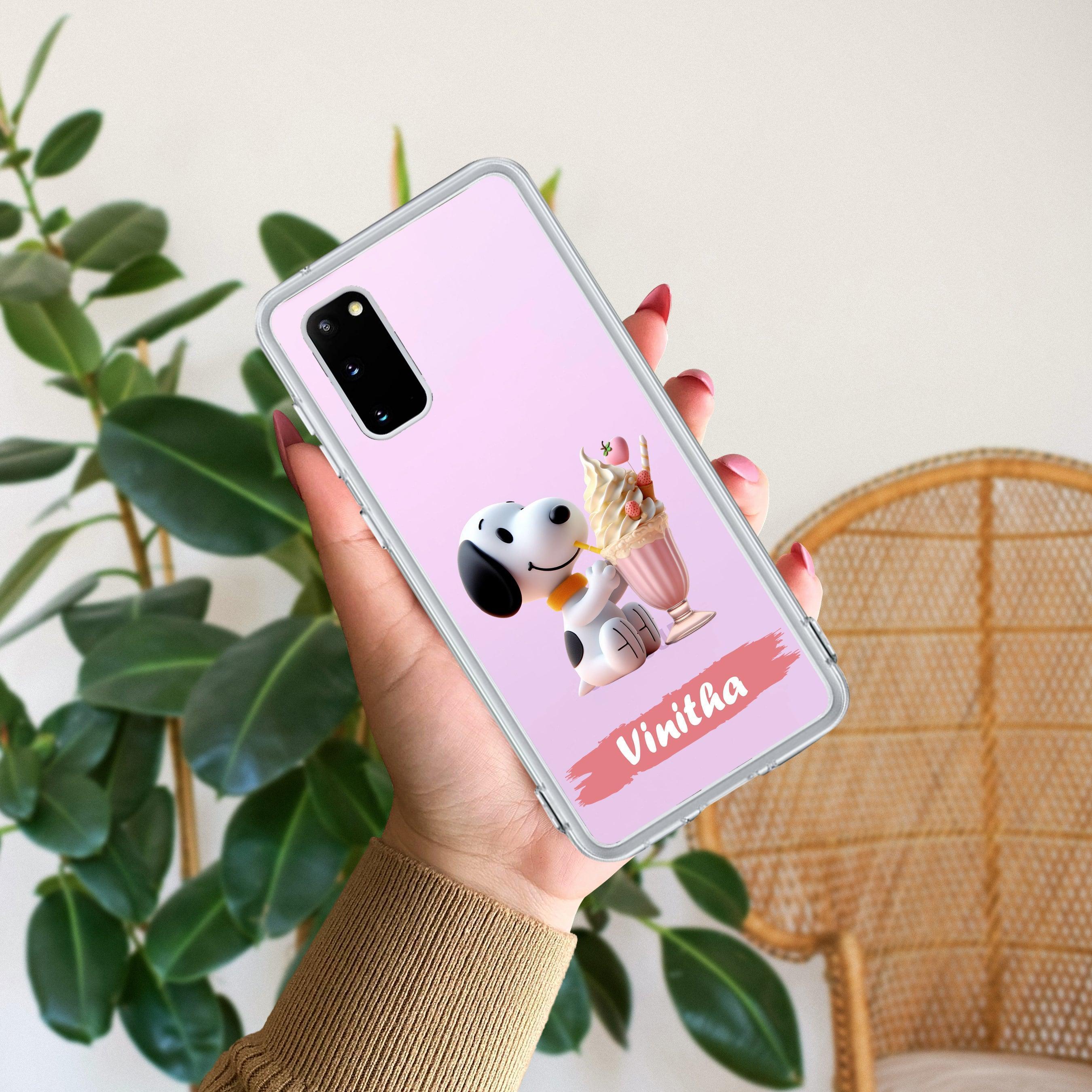 Snoopy Customize Transparent Silicon Case For Samsung Galaxy S20 FE