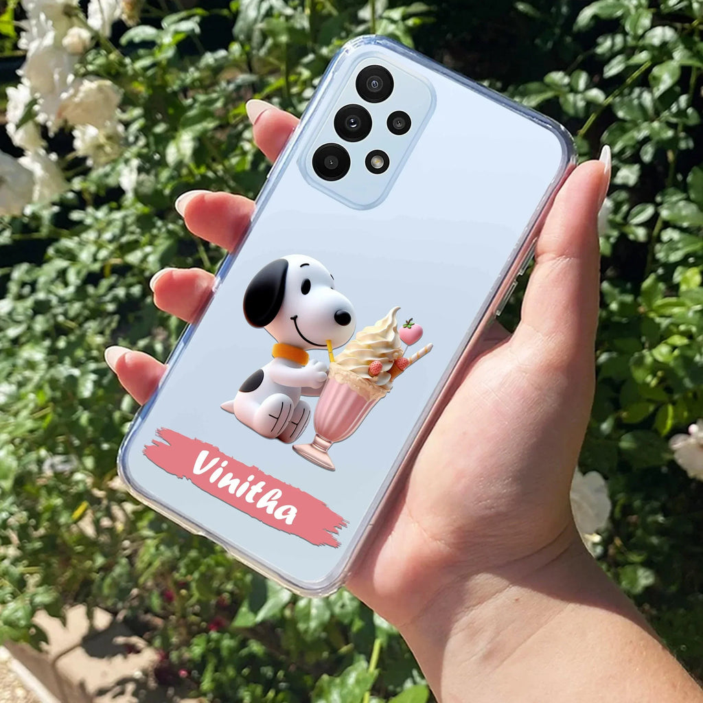 Snoopy Customize Anti Yellow Case For Samsung Galaxy A13 4G