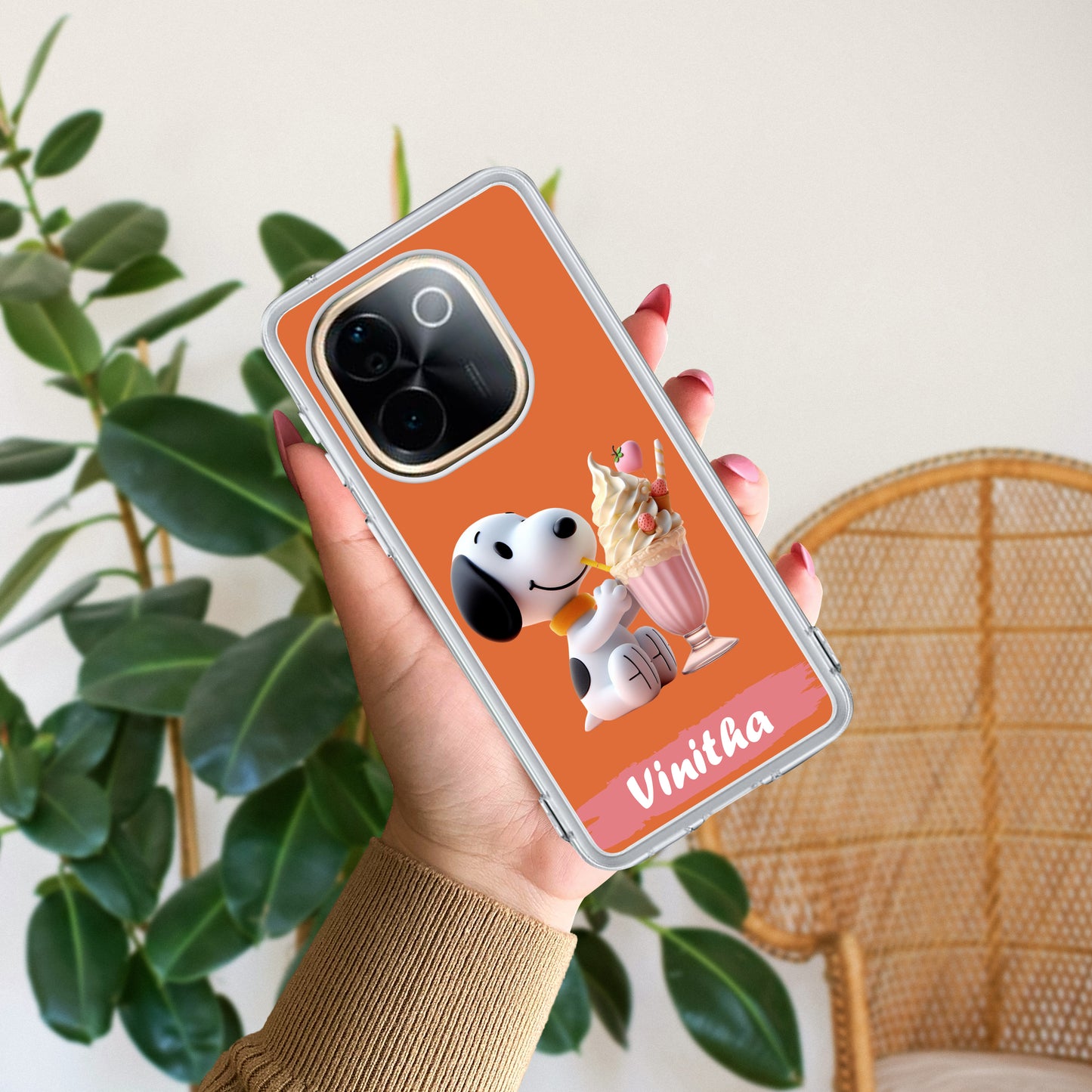 Snoopy Customize Transparent Silicon Case For Vivo ShopOnCliQ