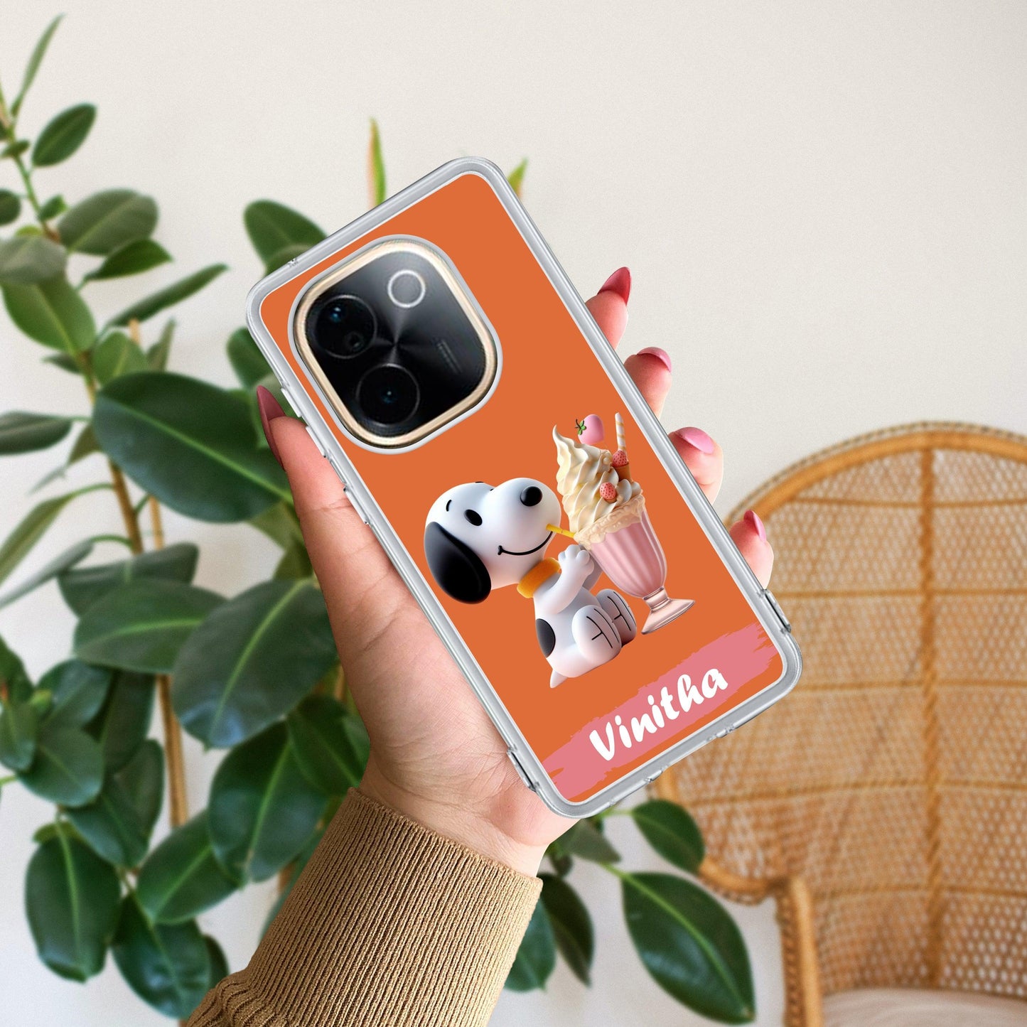 Snoopy Customize Transparent Silicon Case For Vivo