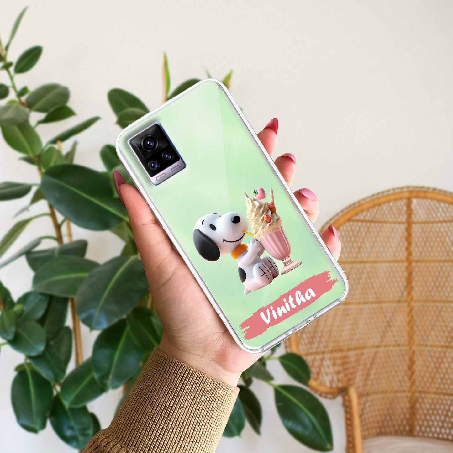 Snoopy Customize Transparent Silicon Case For Vivo ShopOnCliQ