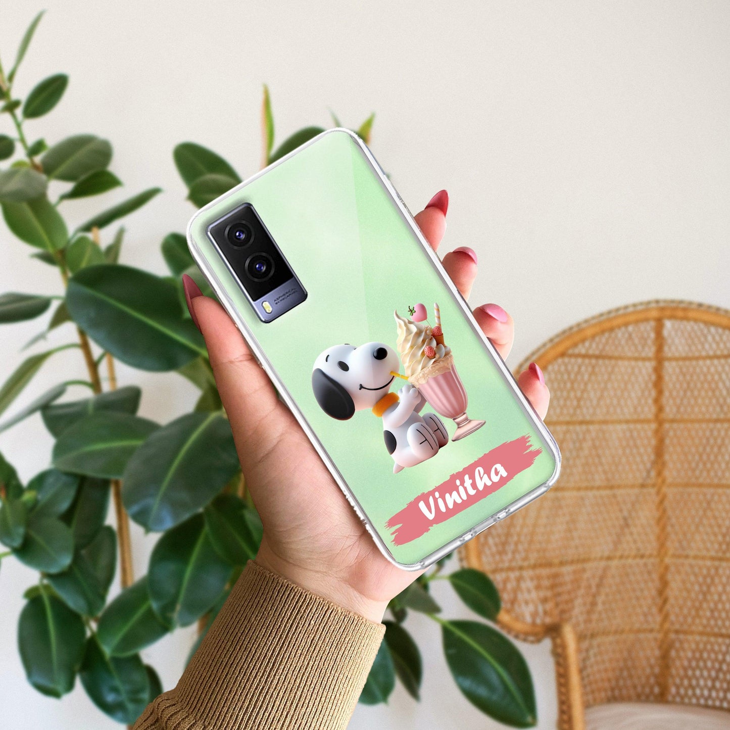 Snoopy Customize Transparent Silicon Case For Vivo