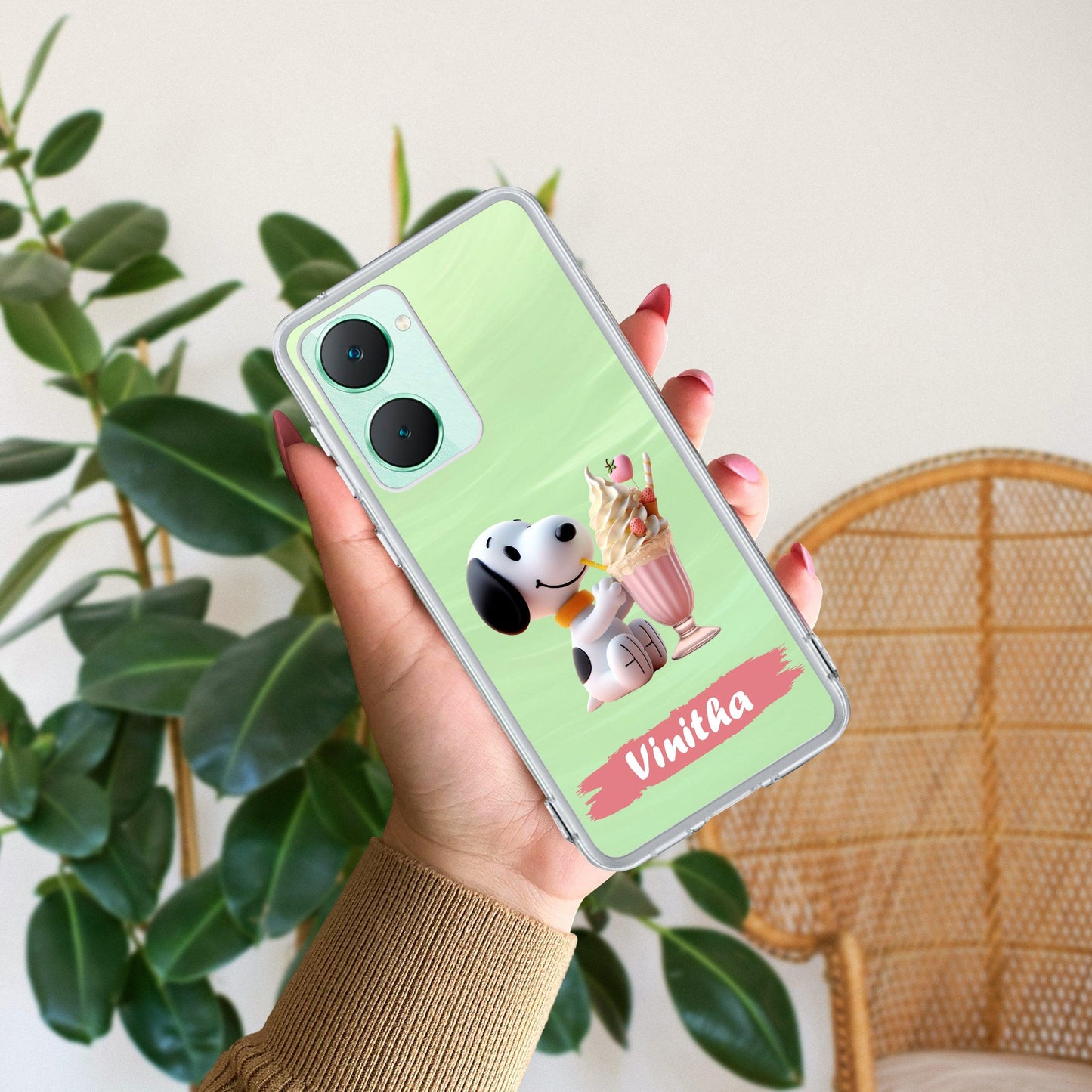 Snoopy Customize Transparent Silicon Case For Vivo