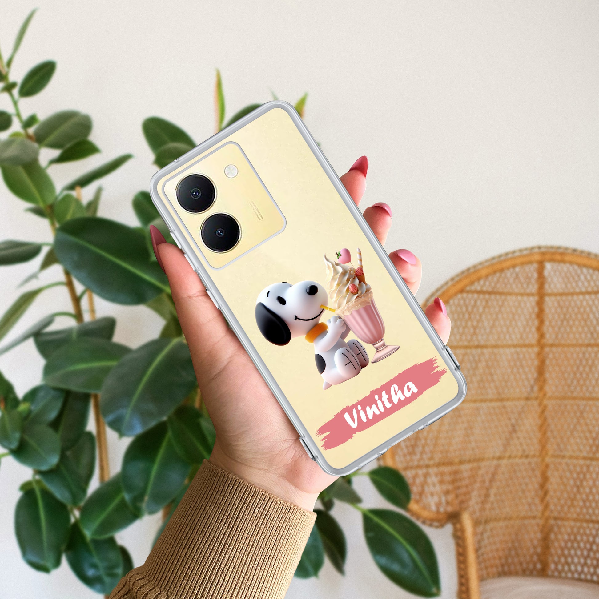 Snoopy Customize Transparent Silicon Case For Vivo ShopOnCliQ