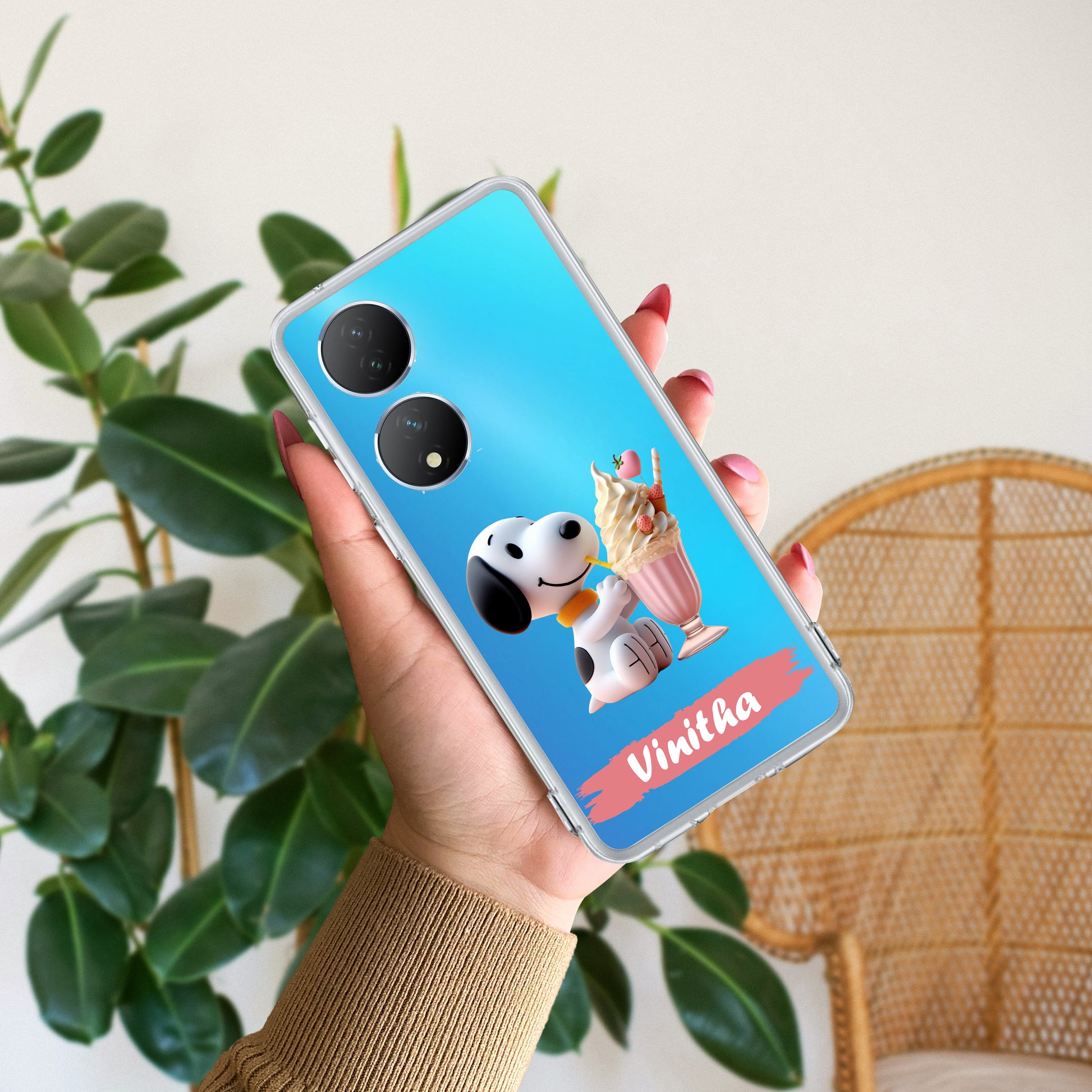 Snoopy Customize Transparent Silicon Case For Vivo ShopOnCliQ